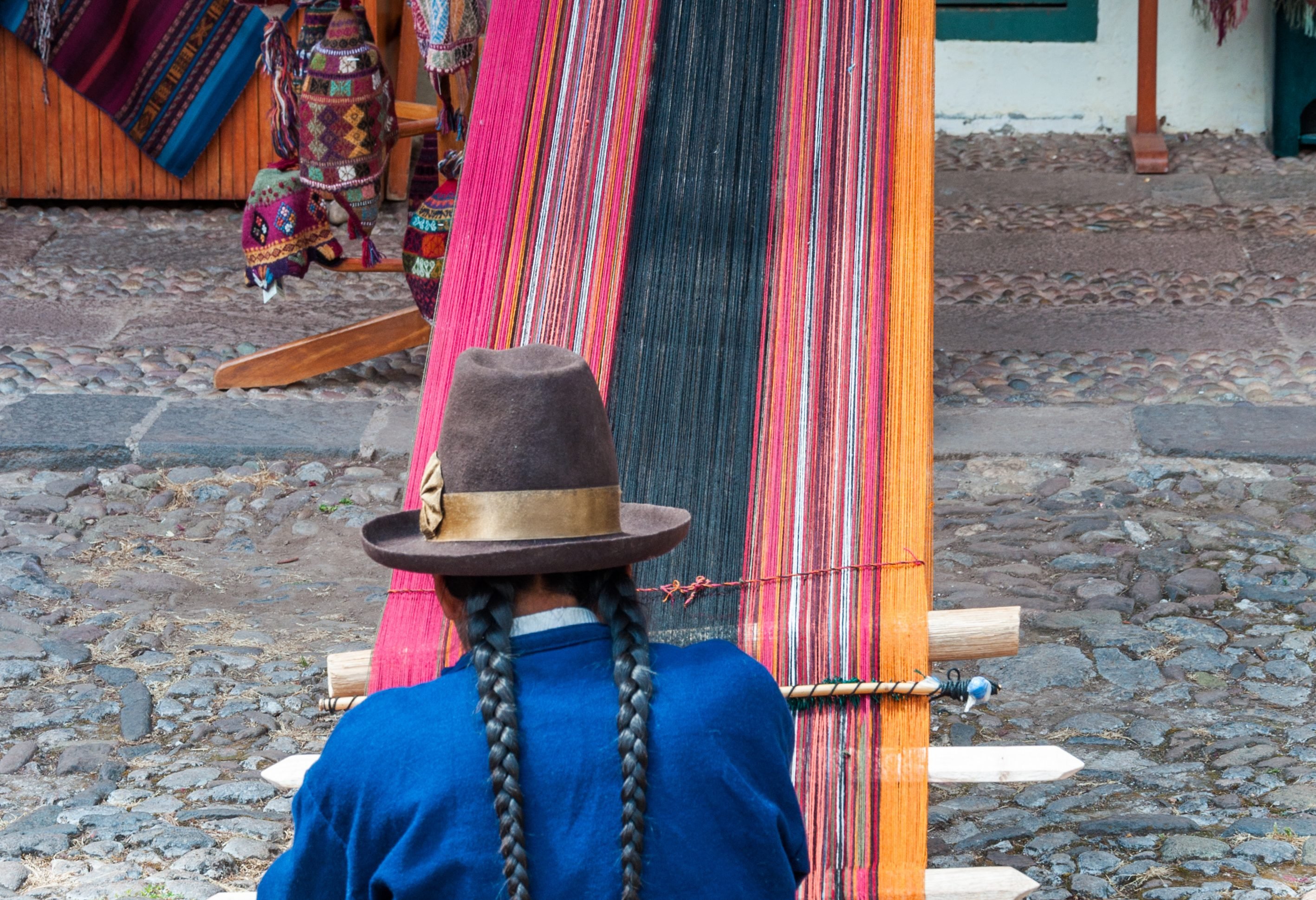 Weefkunst in de Sacred Valley in Peru