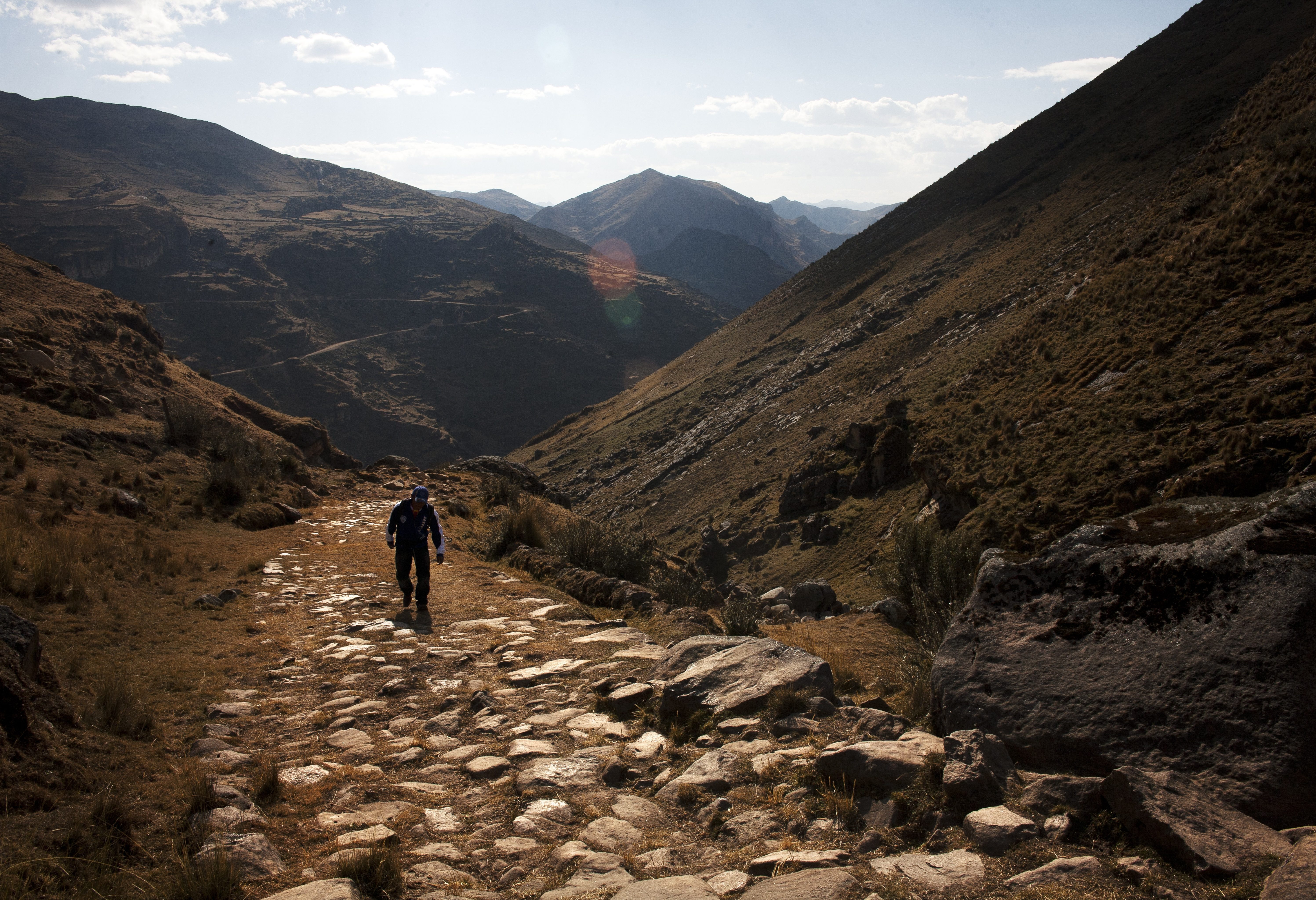 Wandelen over de Inca Trail naar Machu Picchu in Peru