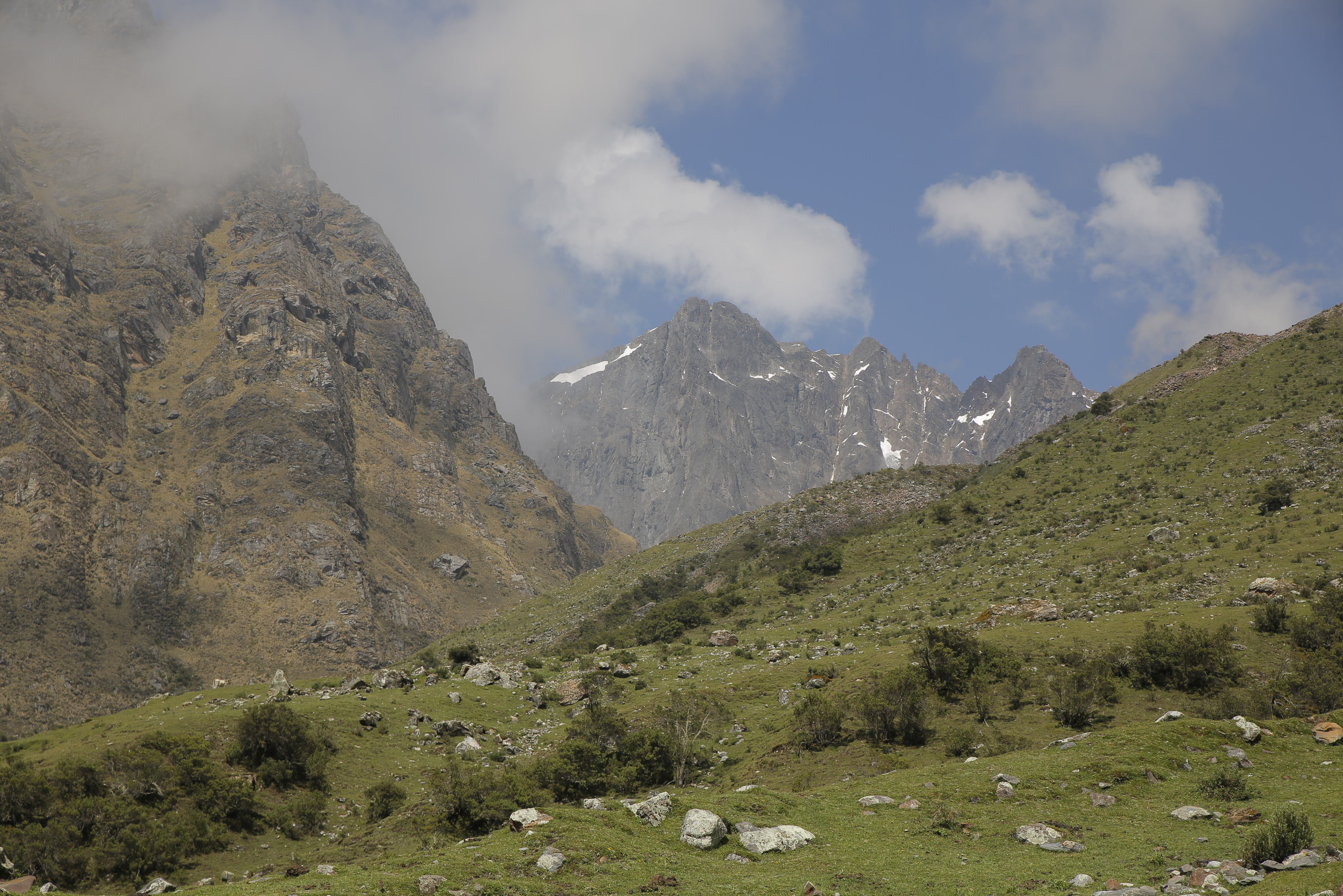 Landschap bij Soraypampa tijdens de Salkantay Trek in Peru