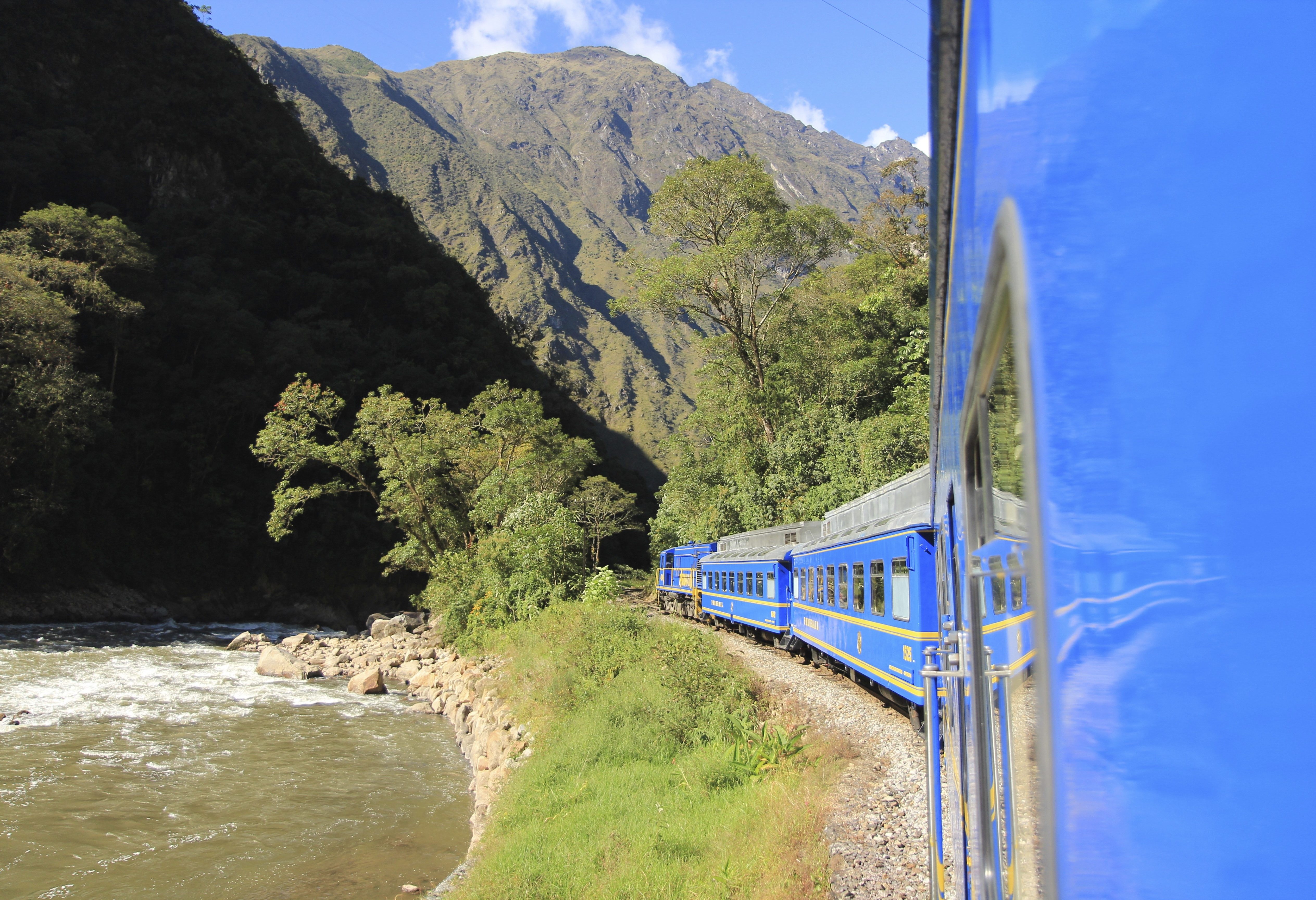 Trein terug vanuit Aguas Calientes in Peru