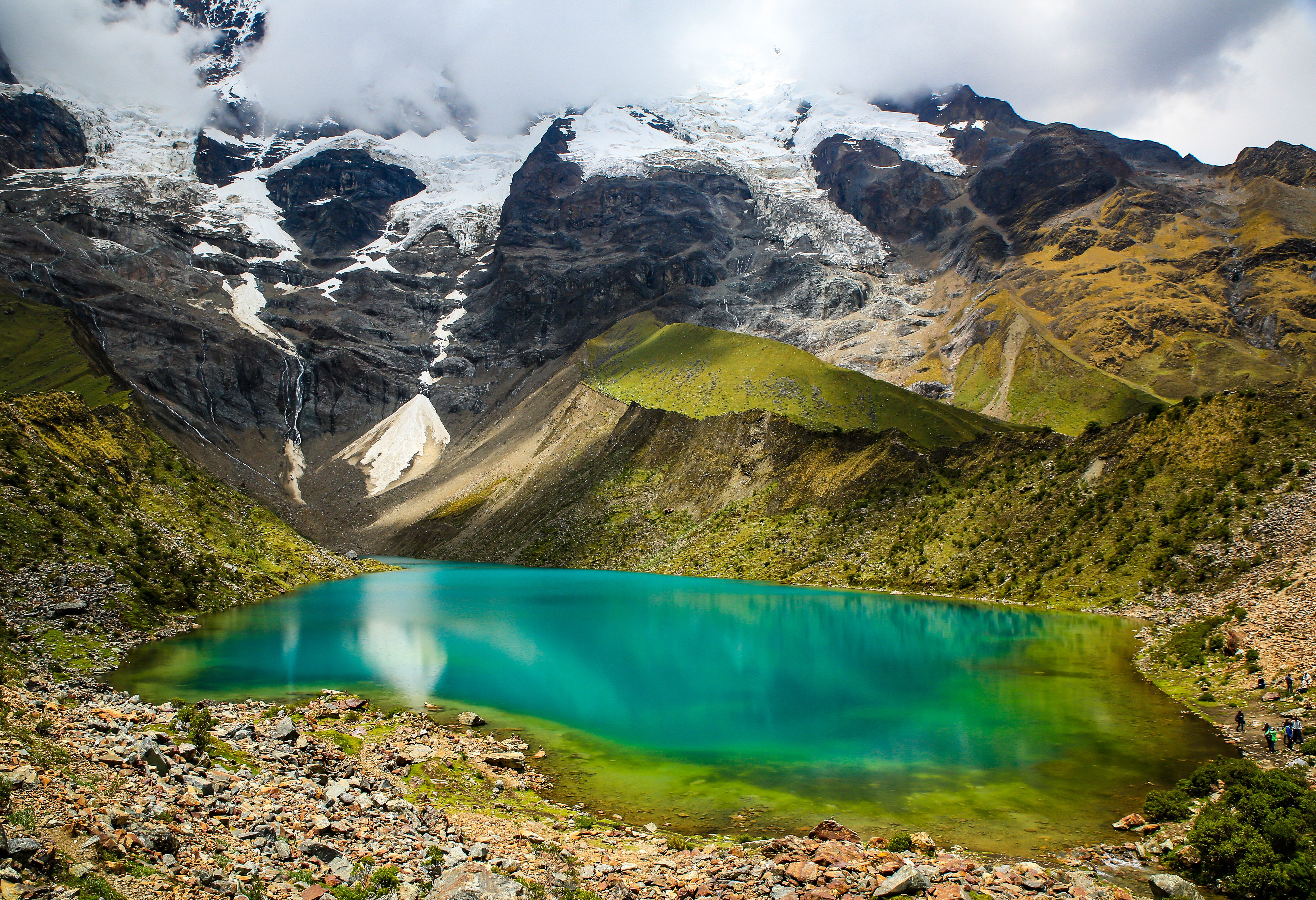 Humantay lagune tijdens de Salkantay Trek in Peru