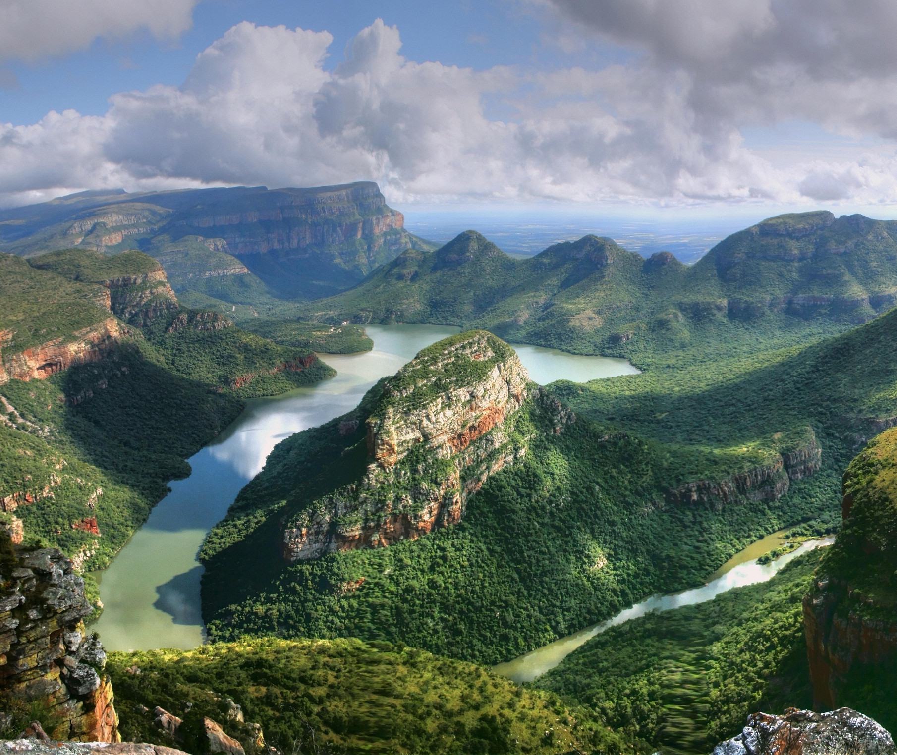 Panoramaview op Blyde River Canyon, Zuid-Afrika