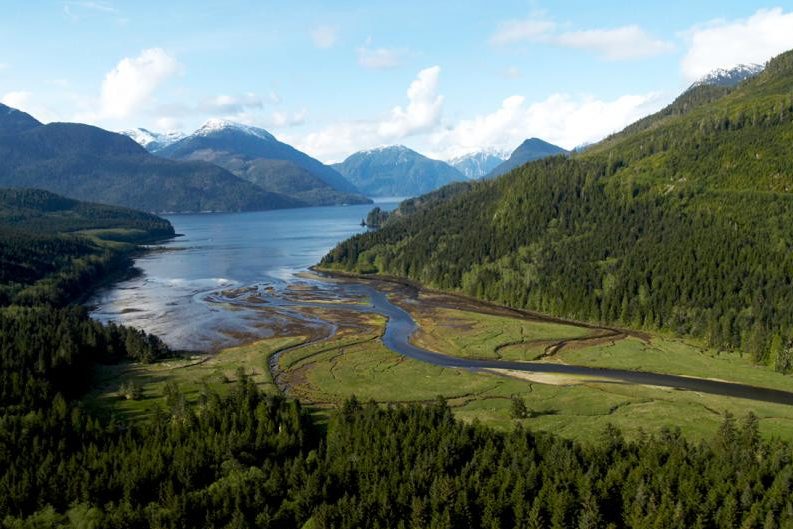 Knight Inlet op Vancouver Island in West-Canada