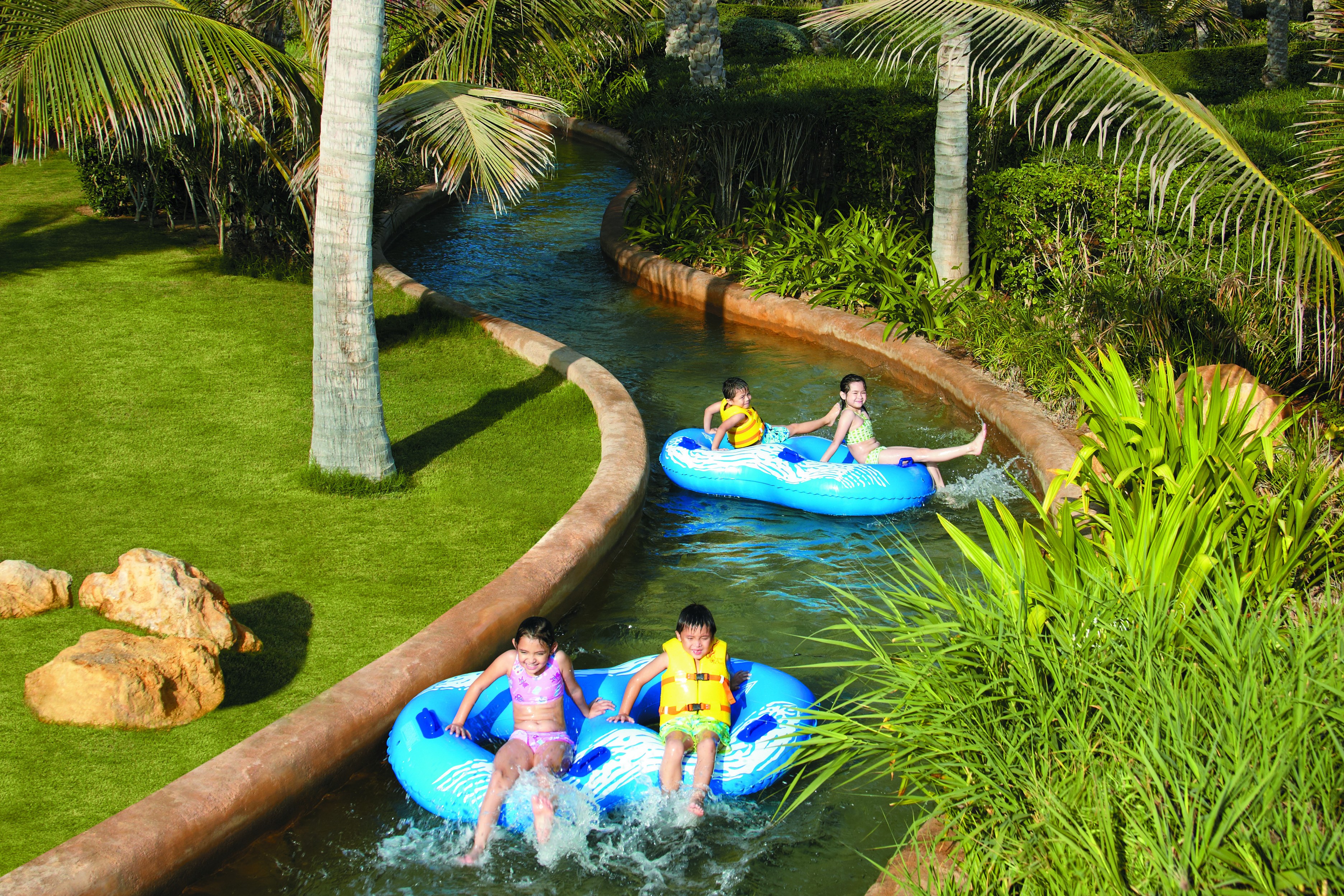 Lazy River in het Shangri-La's Barr Al Jissah Resort bij Muscat in Oman