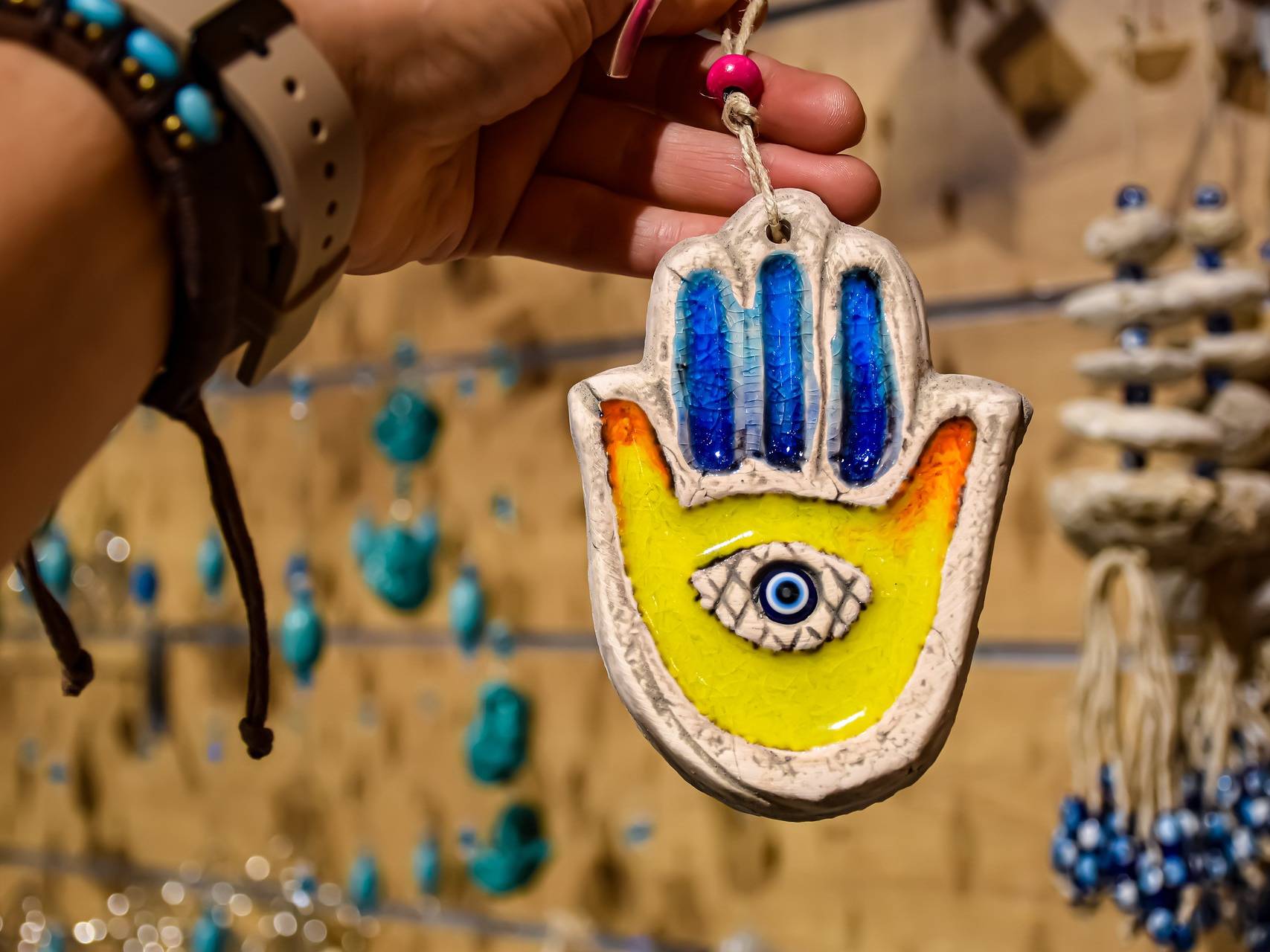 Souvenir op de markt in Jeruzalem, Israel