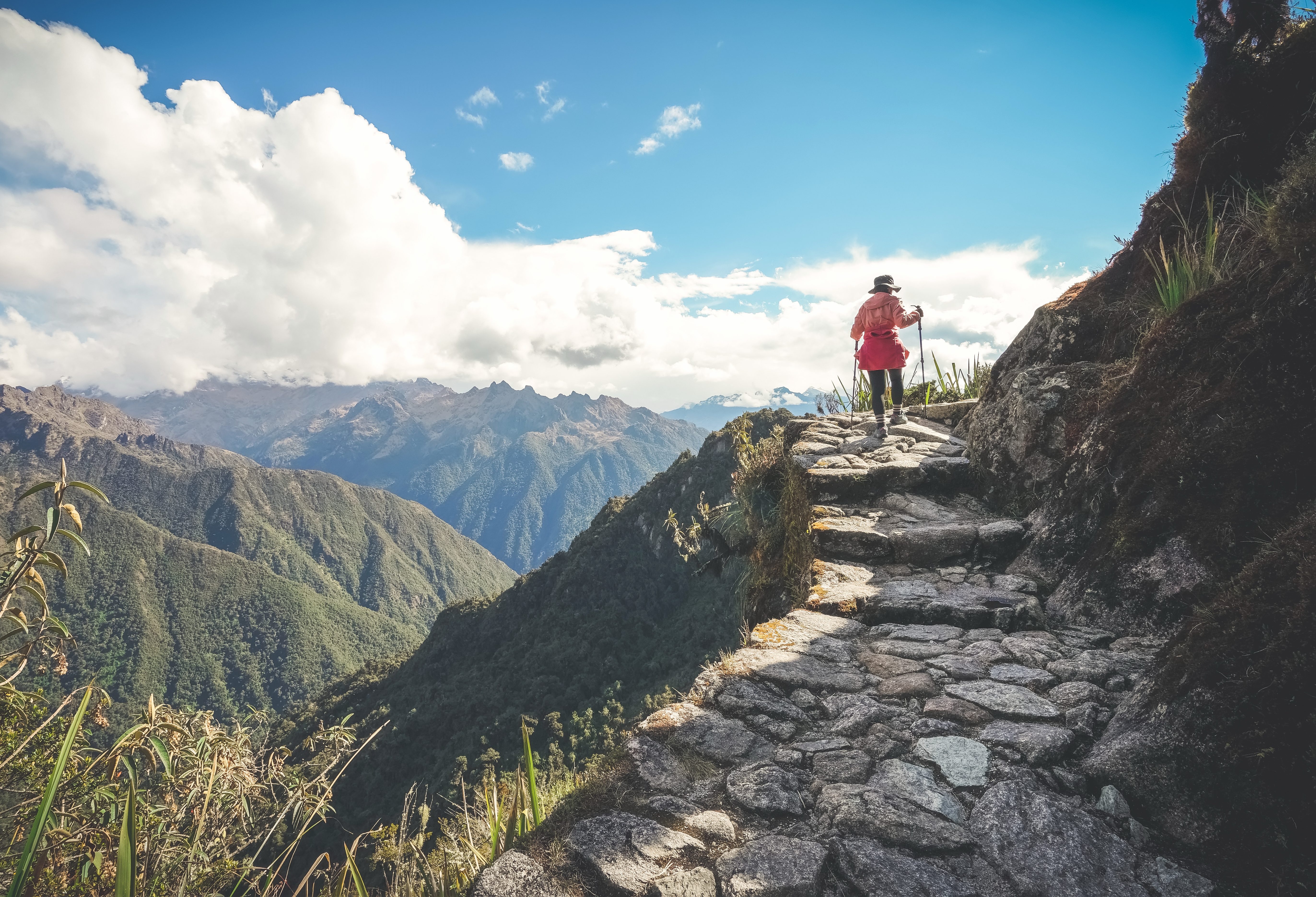 Prachtige Inca Trail route in Peru