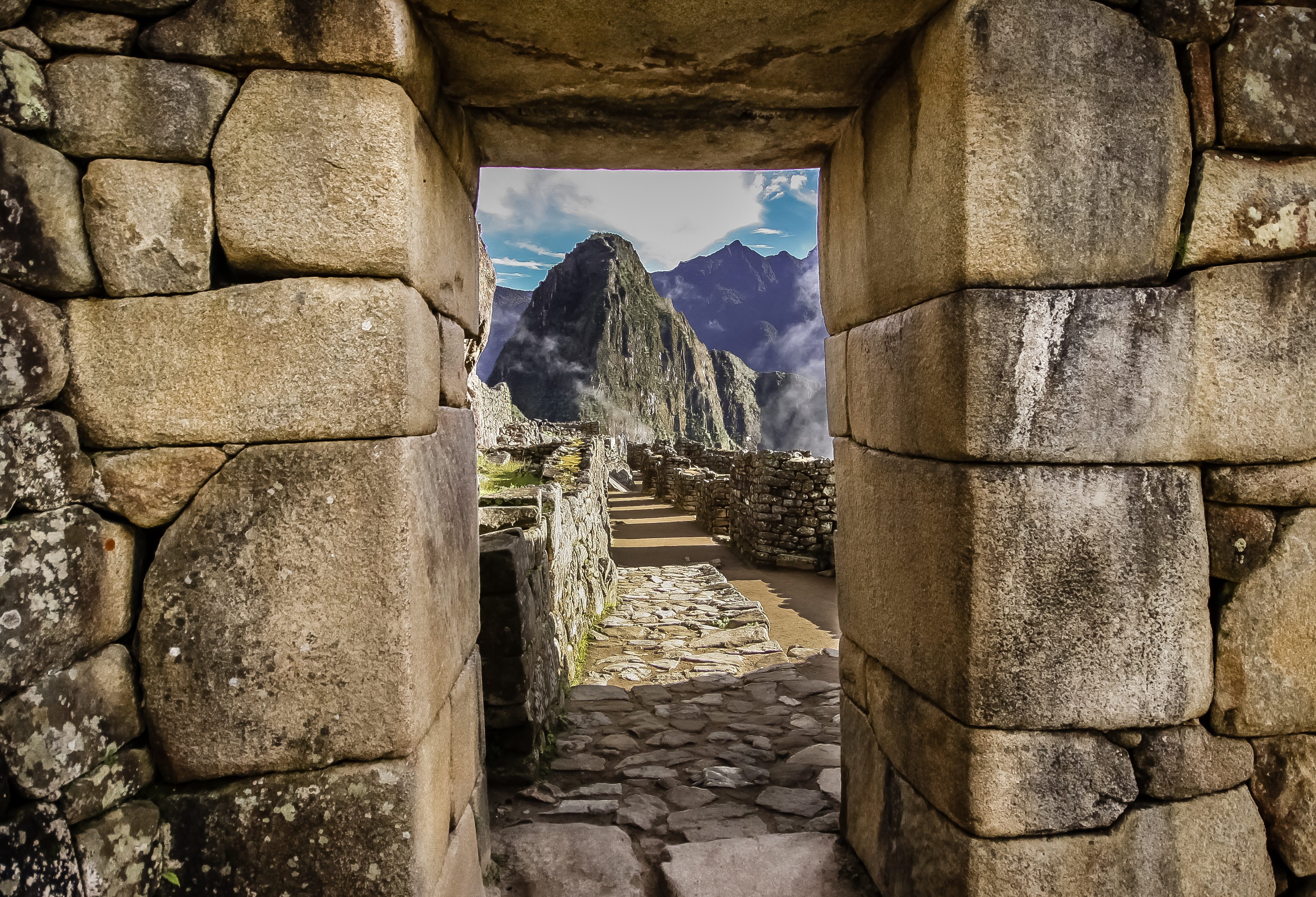 Een doorkijkje naar Machu Picchu, Peru