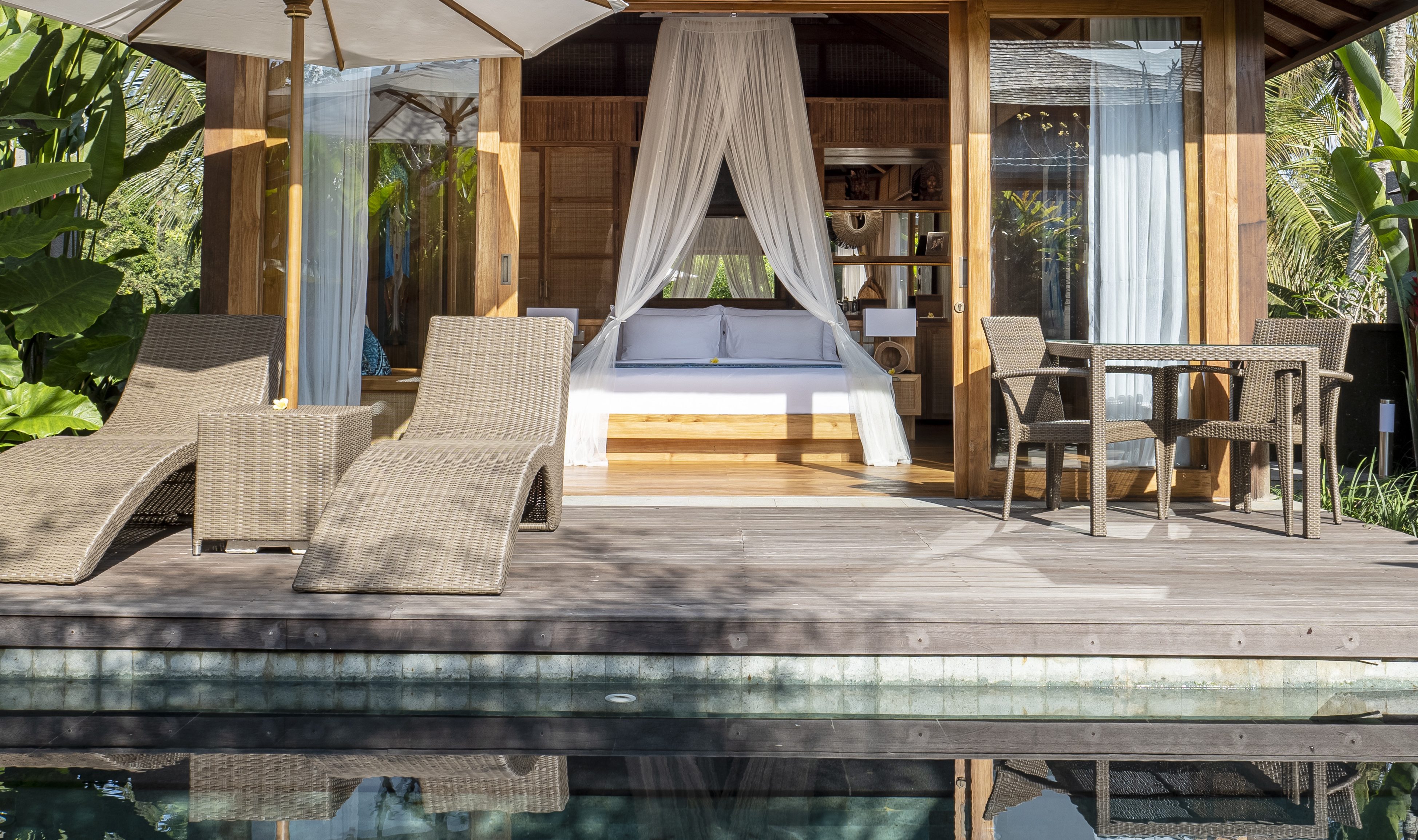 Zwembadje van de One Bedroom Pool Villa in het Kappa Senses Ubud op Bali in Indonesie