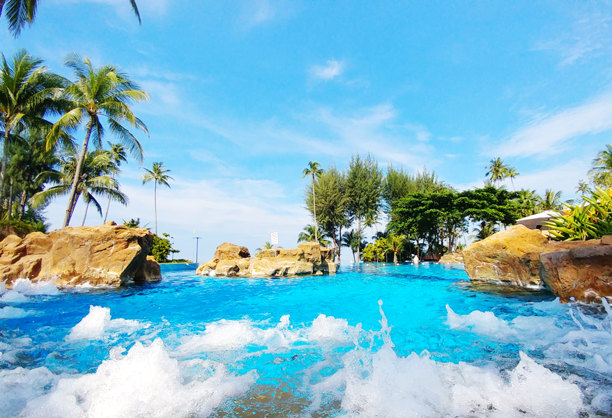 Jacuzzi van het Nirwana Gardens Resort bij Bintan Singapore