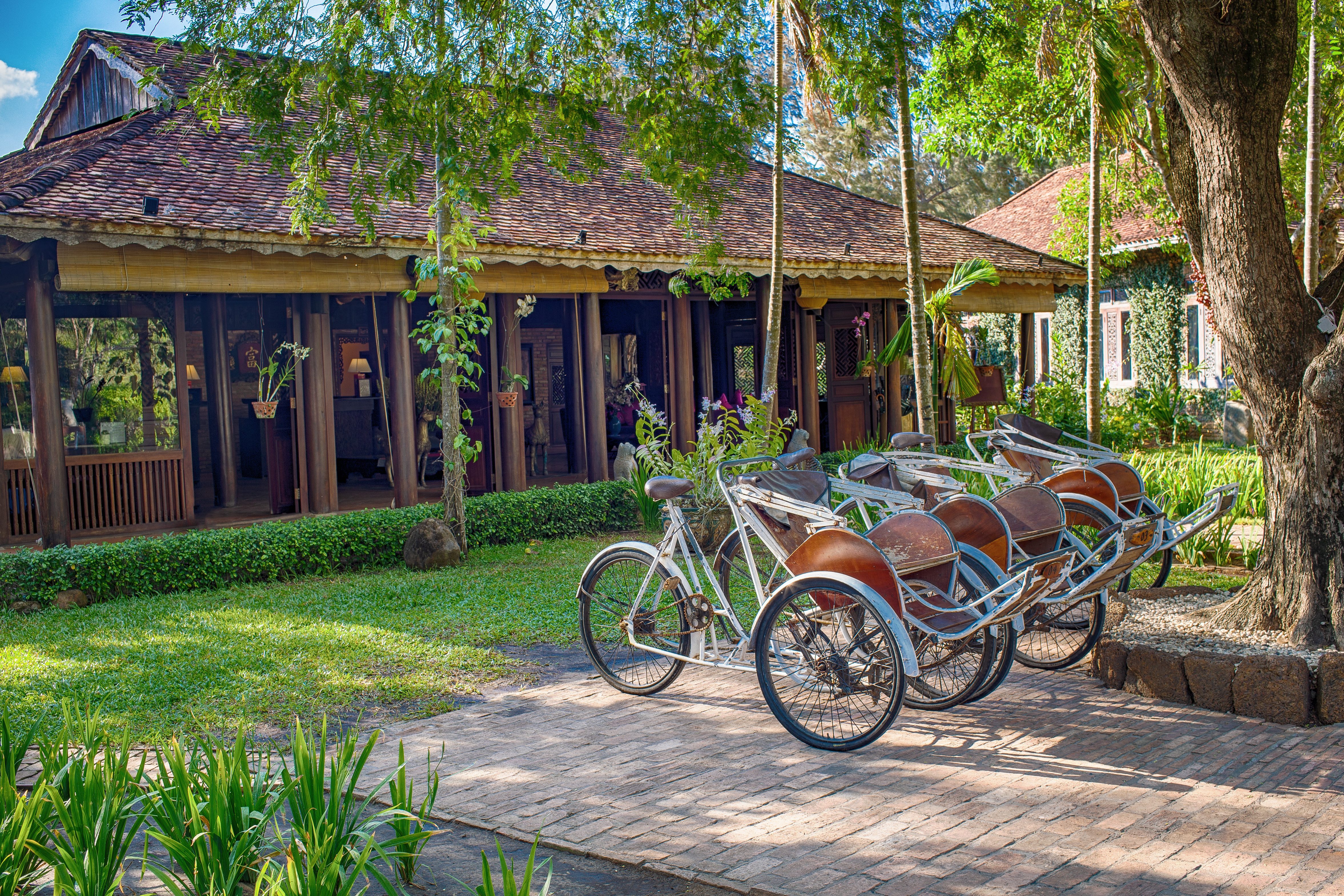 Lobby buitenkant van het Ho Tram Beach Boutique Resort in Vietnam