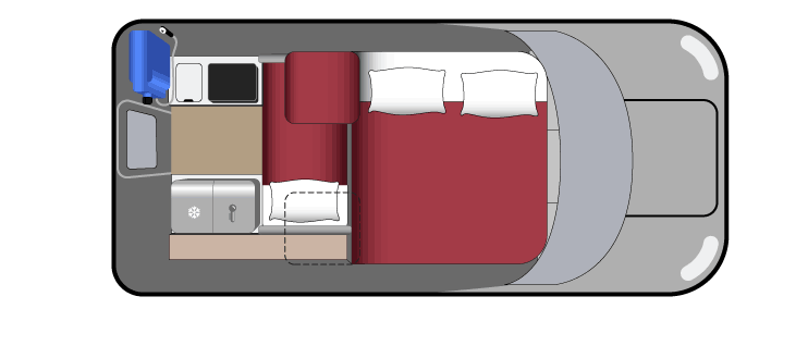 Canada Fraserway Truck Camper Scout nachtindeling