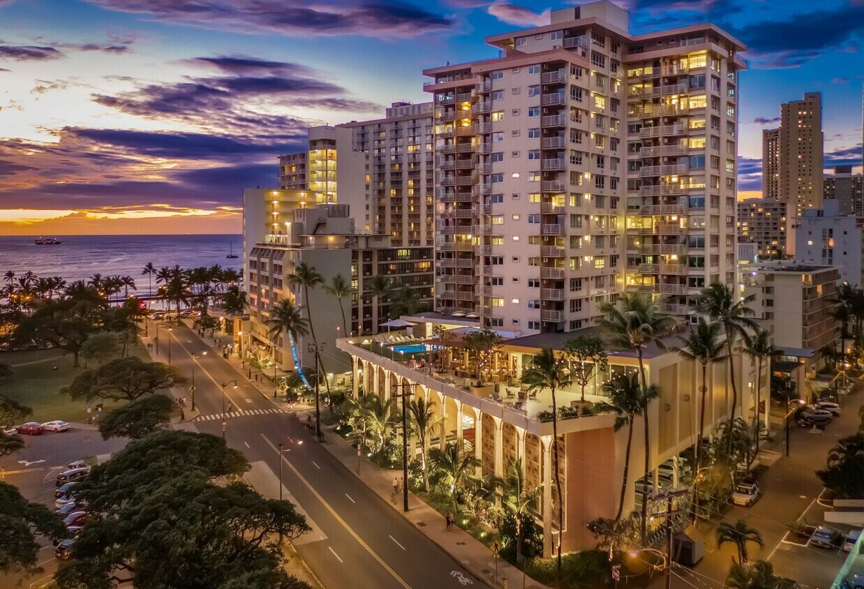 Amerika Hawaii Waikiki Queen Kapiolani Omgeving