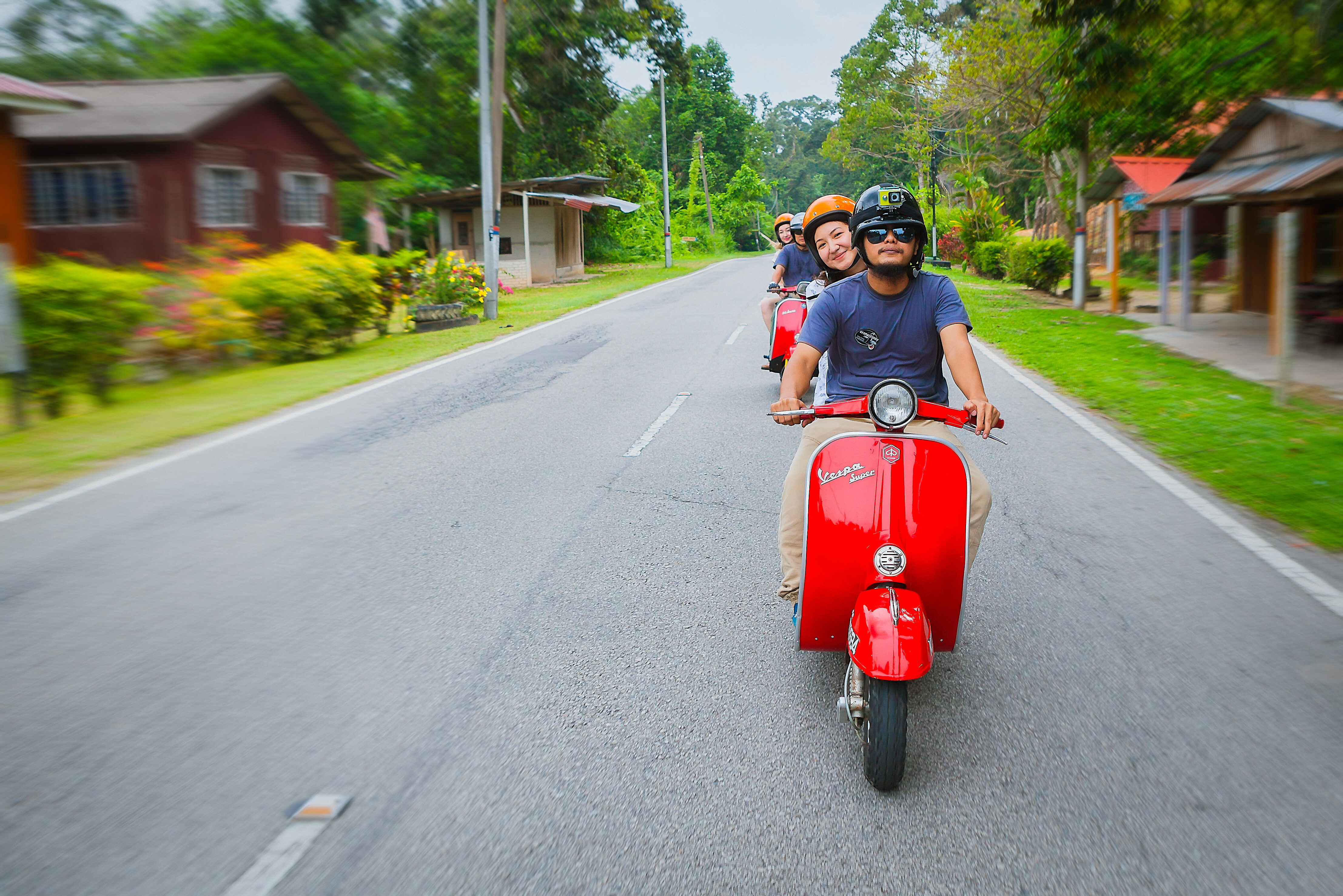 Tour achterop de vespa
