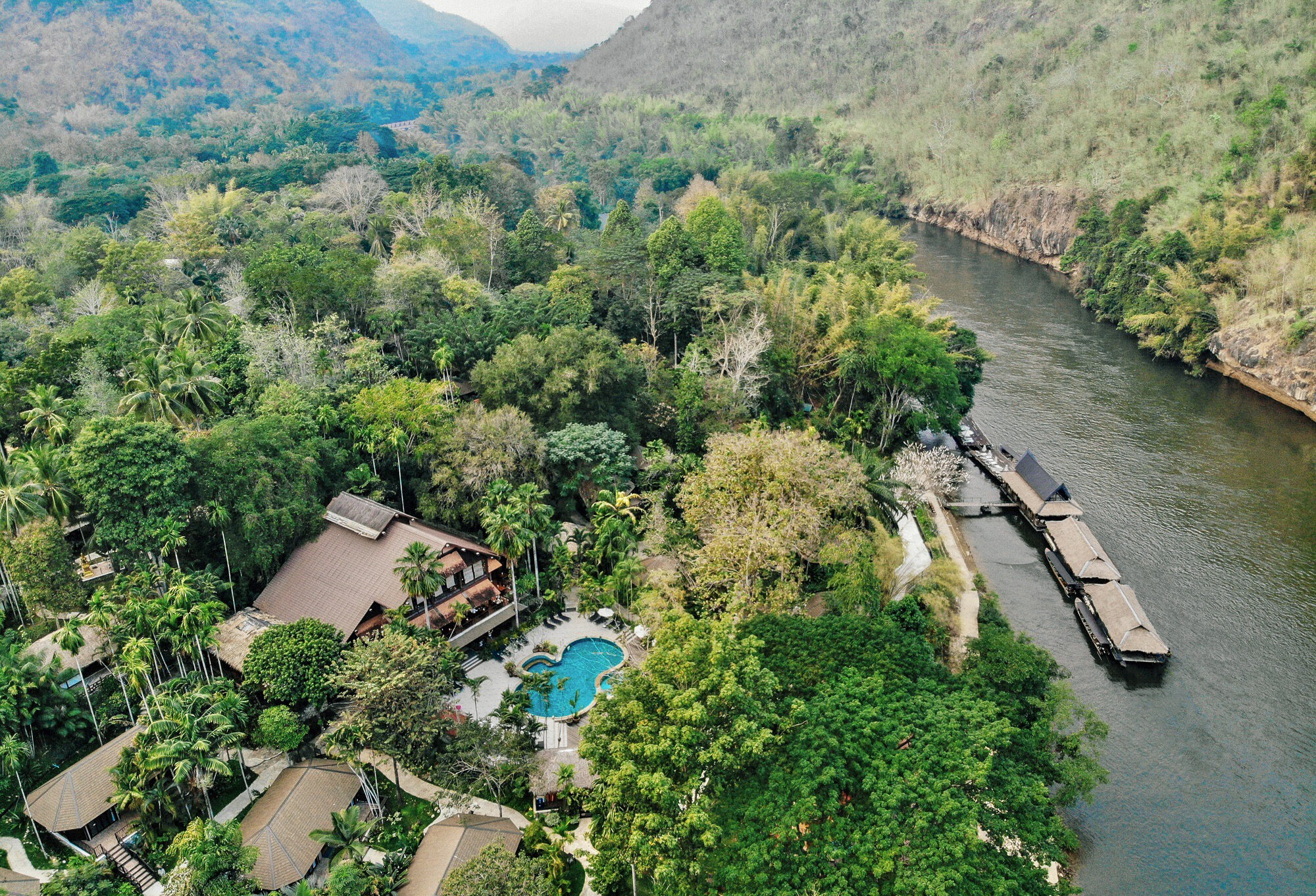 Thailand Kanchanaburi River Kwai Resotel Omgeving
