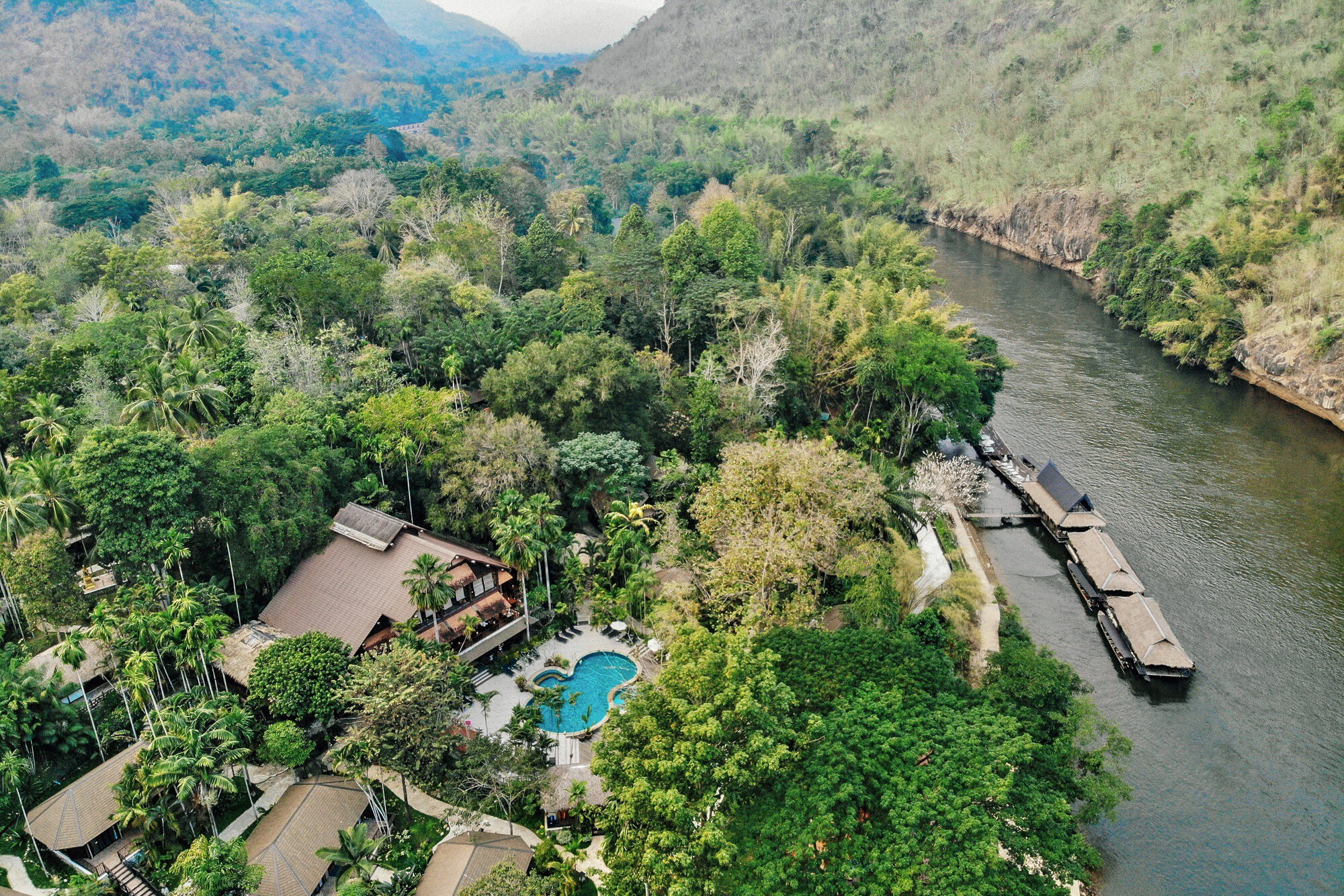 Thailand Kanchanaburi River Kwai Resotel Omgeving