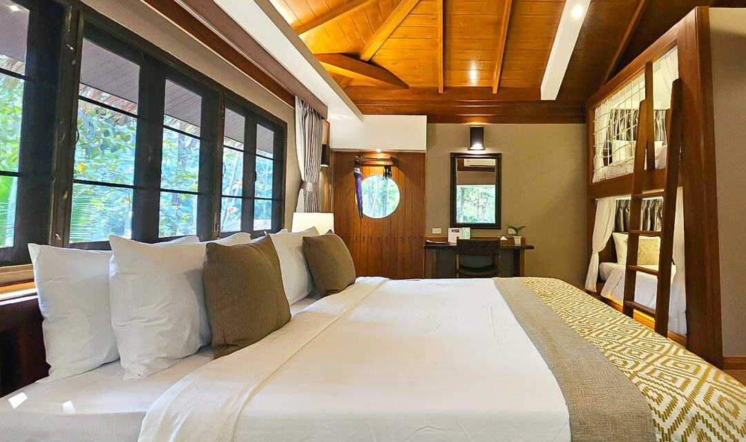 Thailand Kanchanaburi River Kwai Resotel Deluxe Familie Kamer