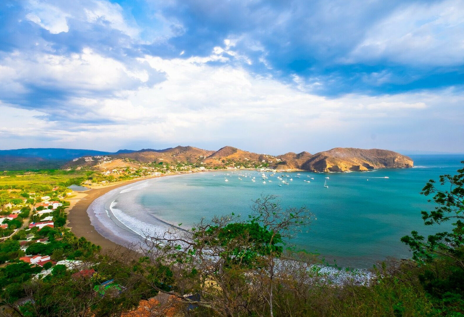 Strand en Baai San Juan del Sur Nicaragua
