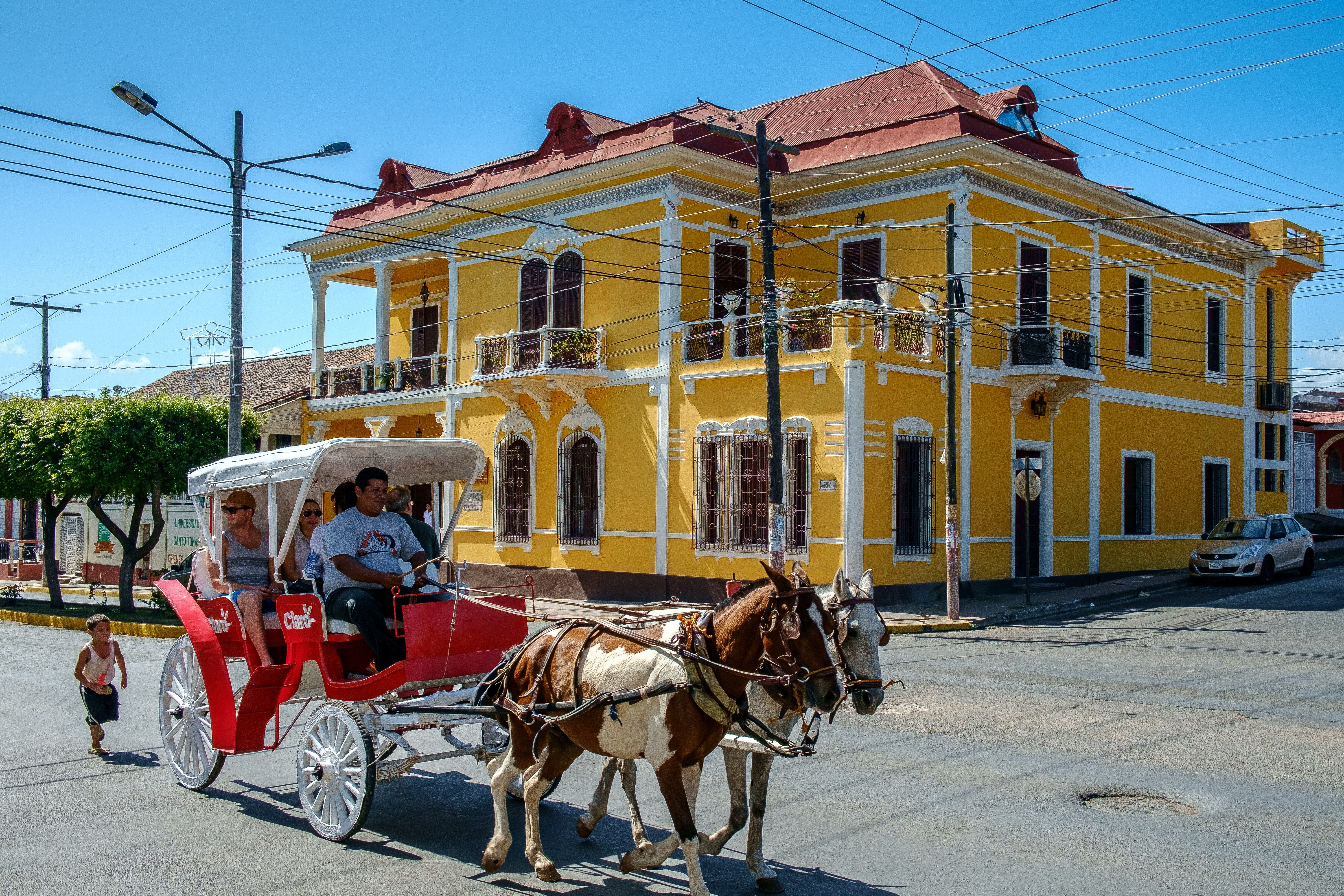Paard en wagen in Granada Nicaragua