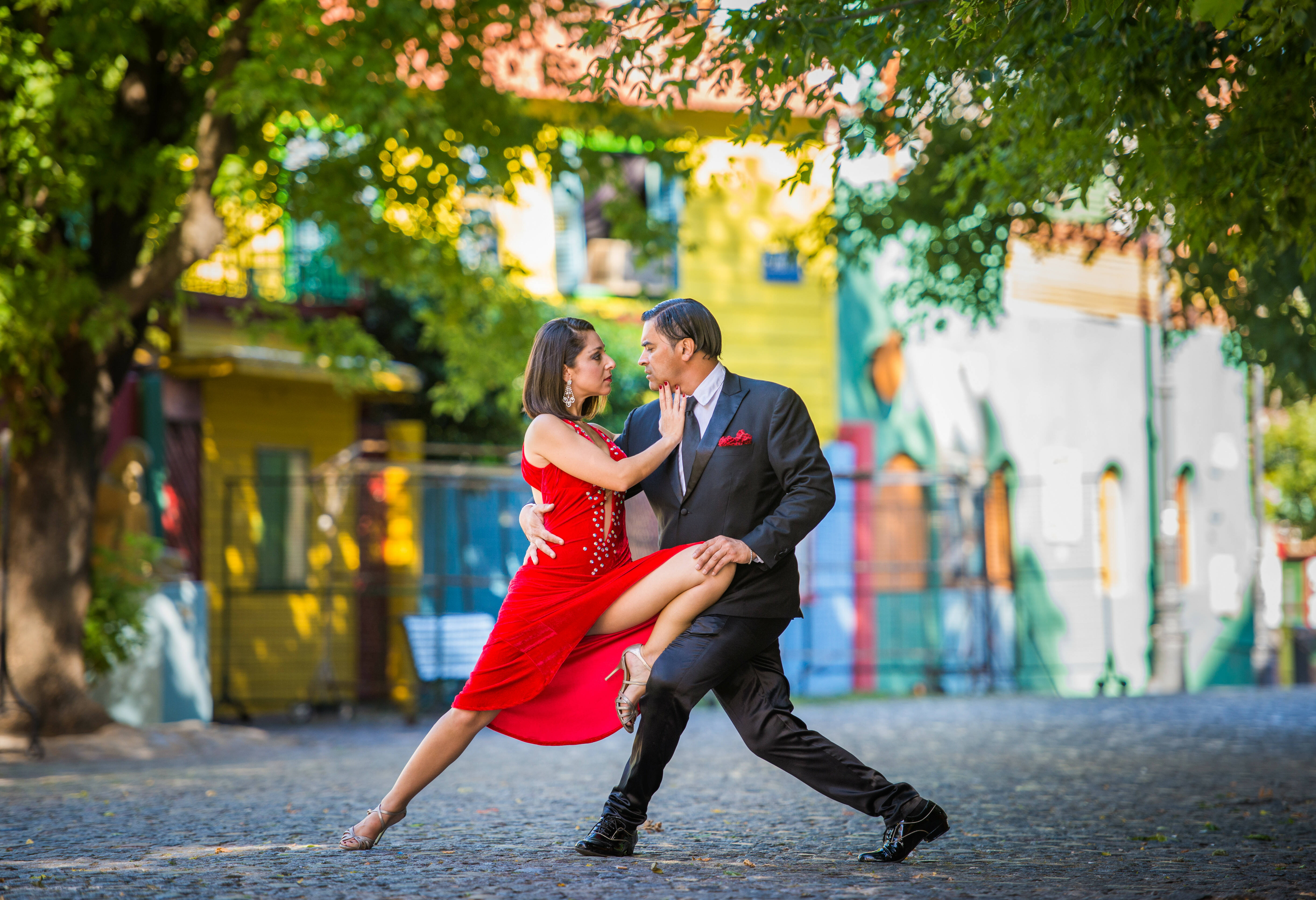 Argentinie Tango Dansend op straat