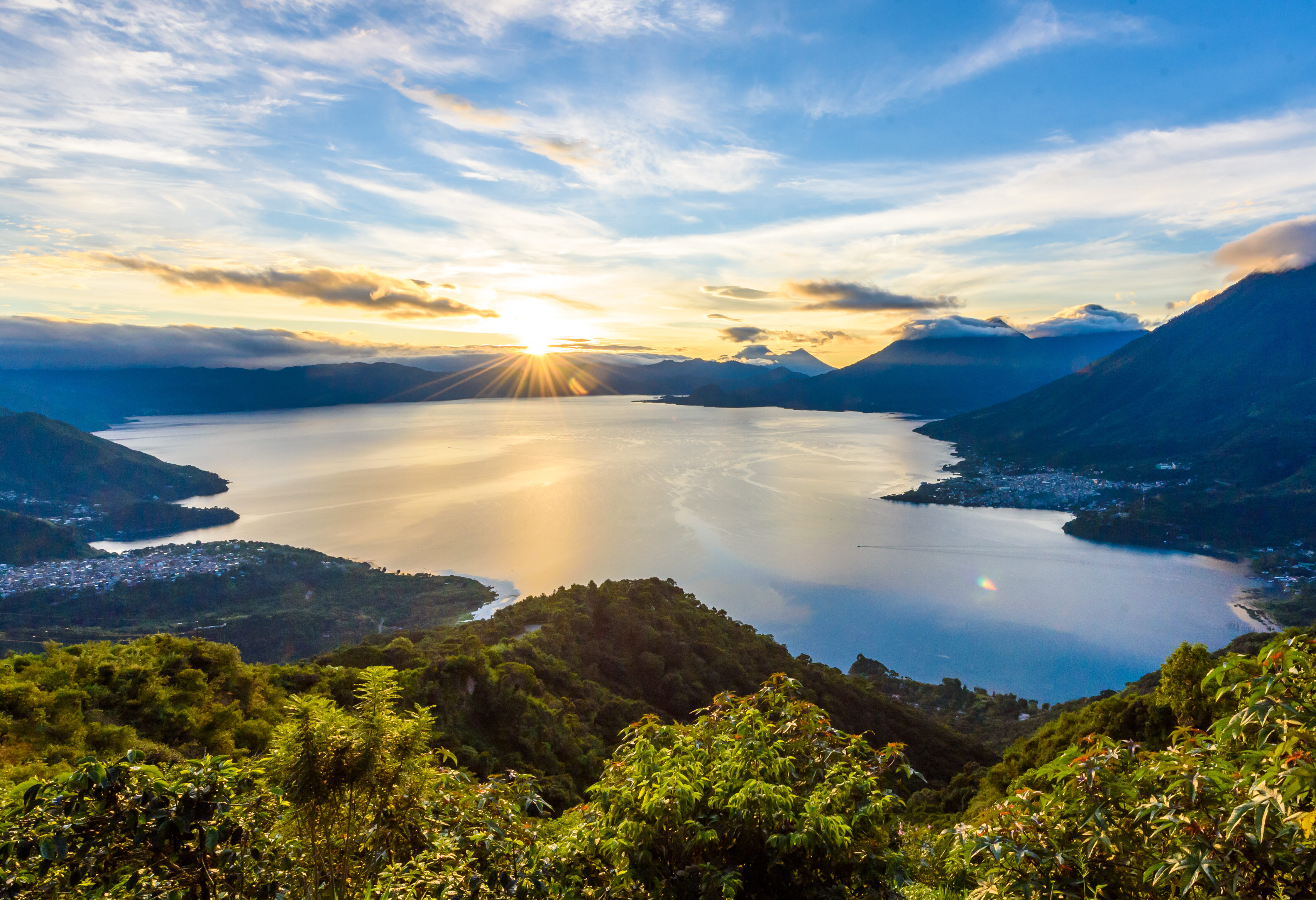 Het Atitlan-meer bij Panajachel