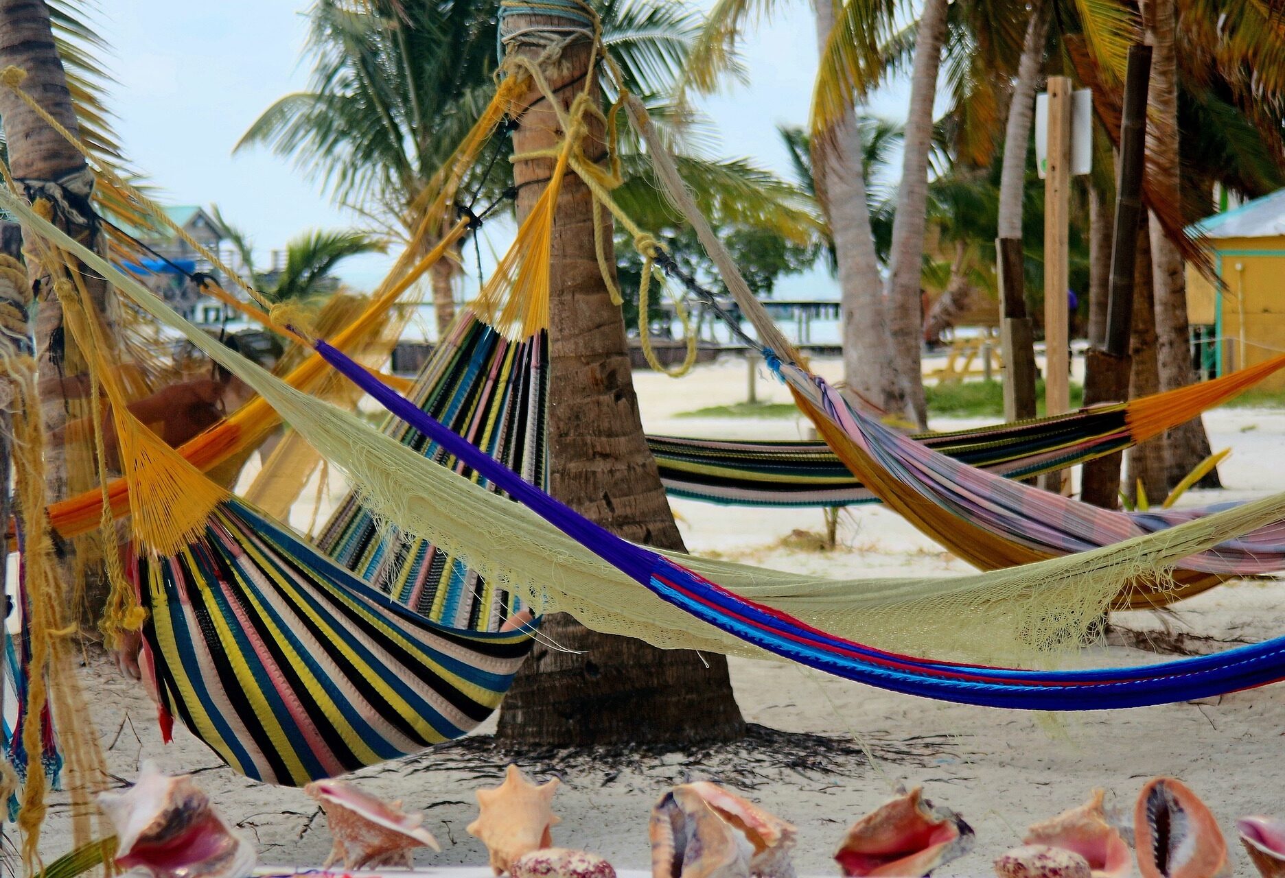 Hangmatten op Caye Caulker