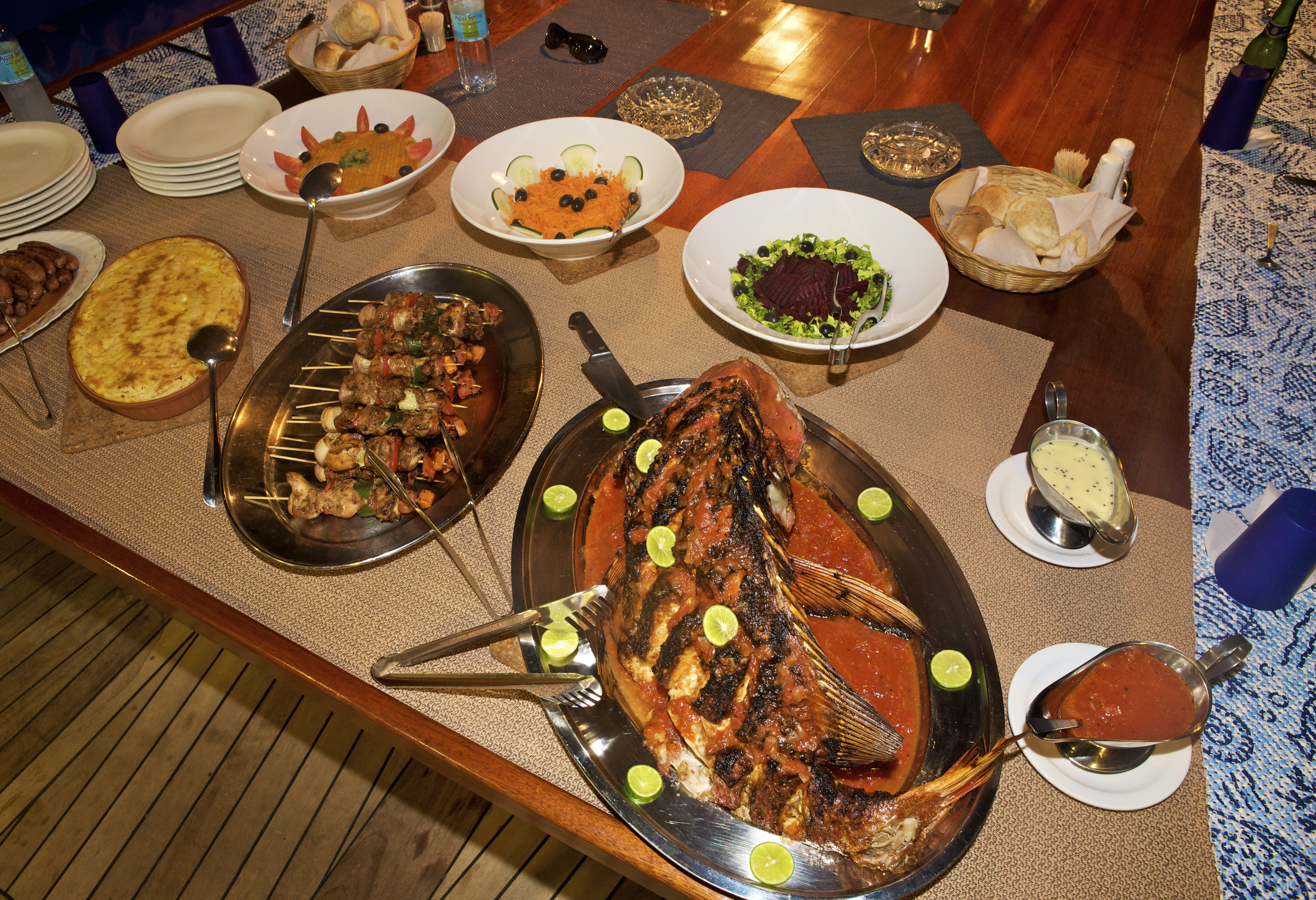 Barbecue dinner Silhouette cruises