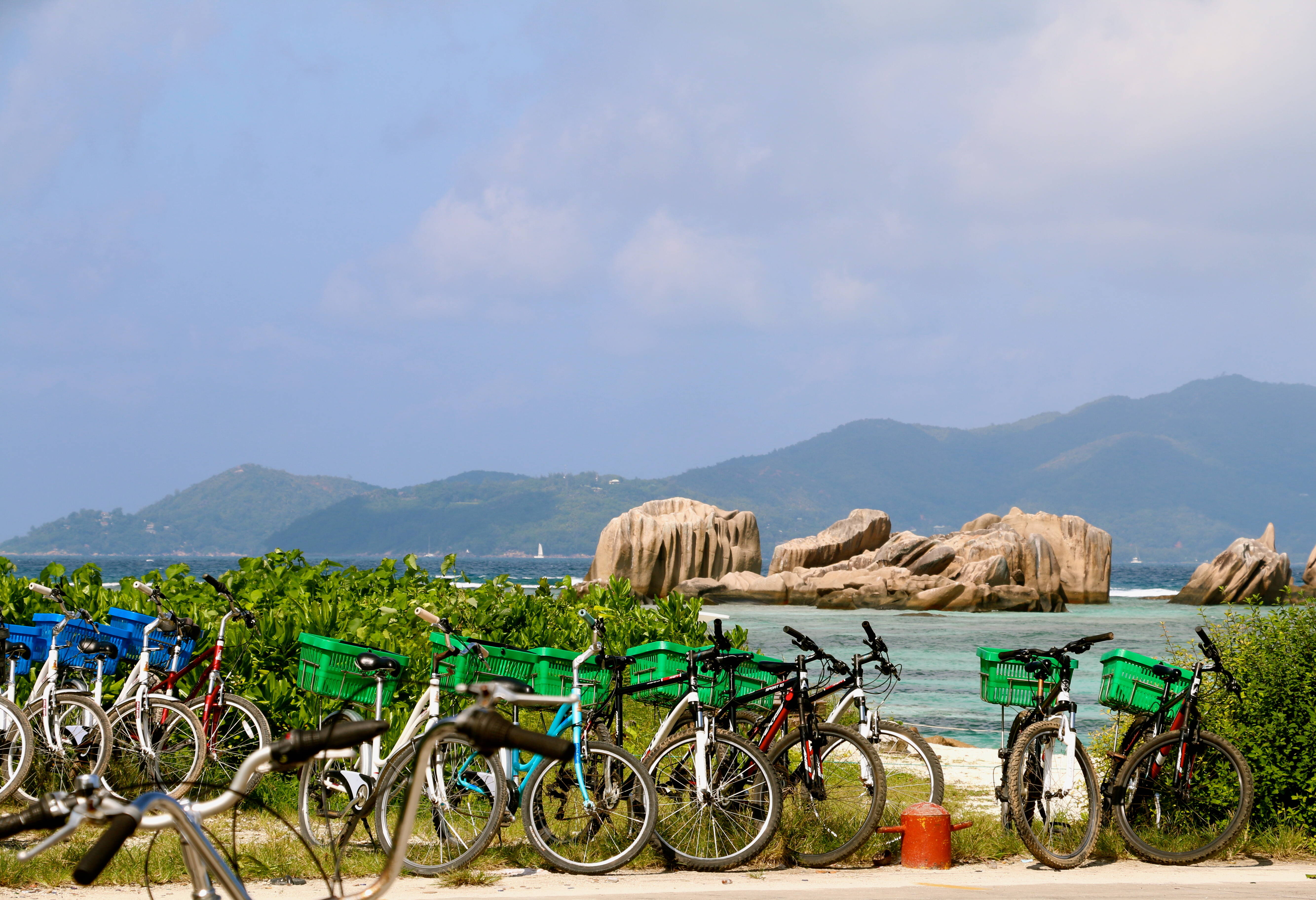 Fietsen op La Digue