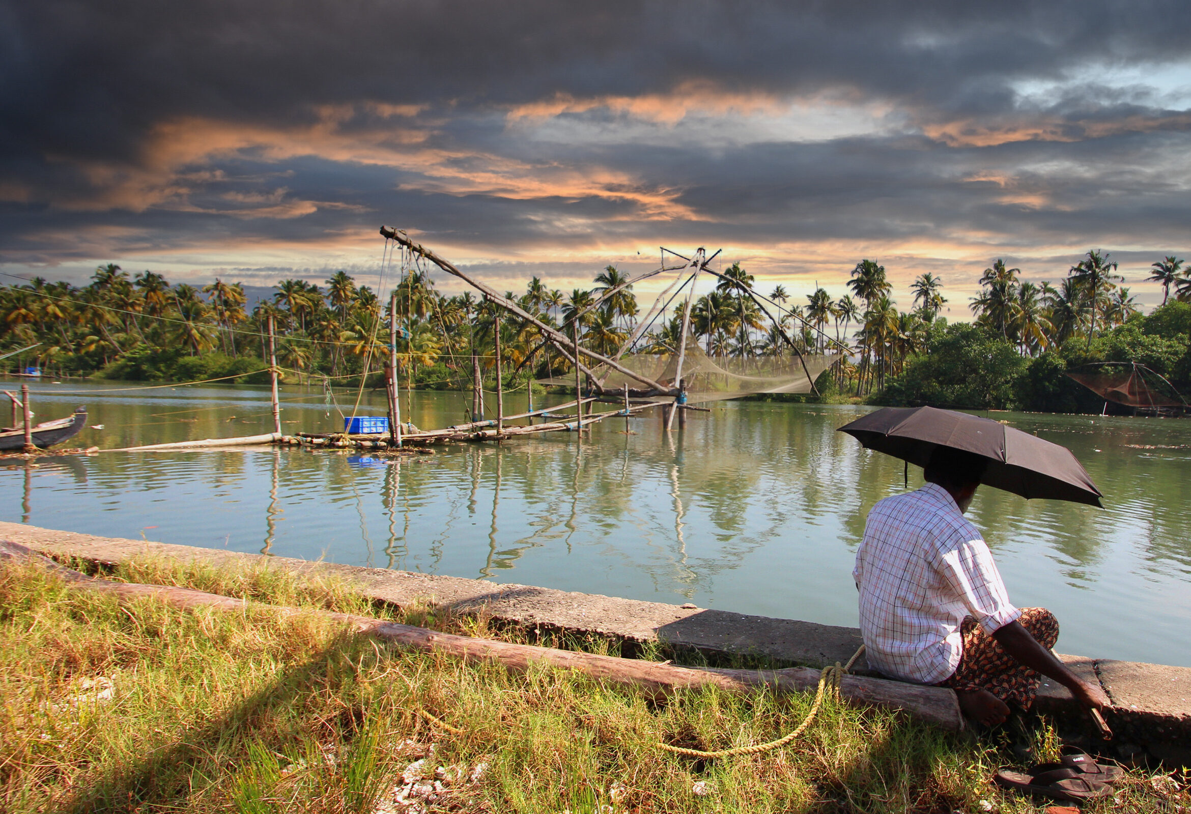 Lokale visser bij Cochin