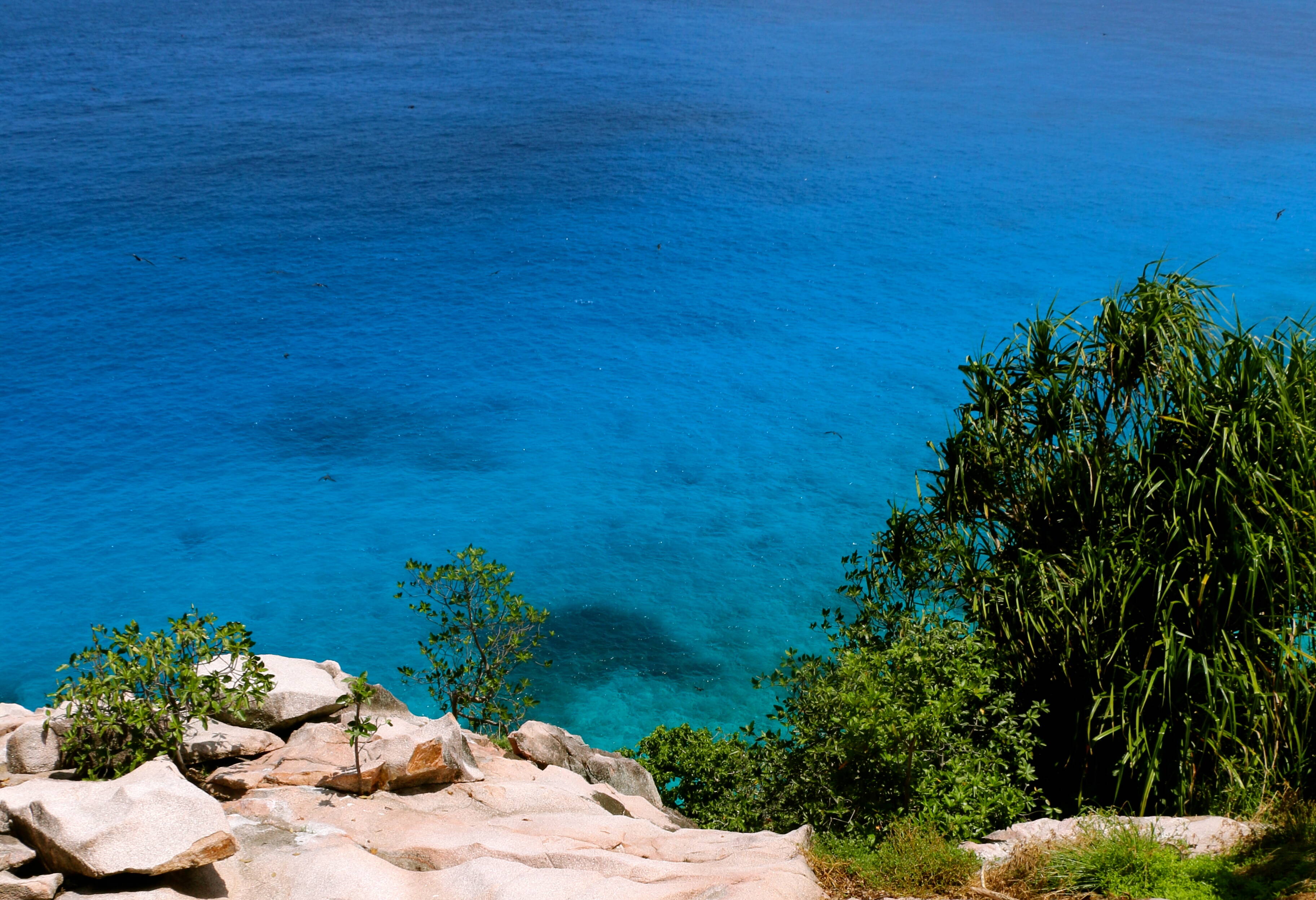 Uitkijkpunt op Aride Island