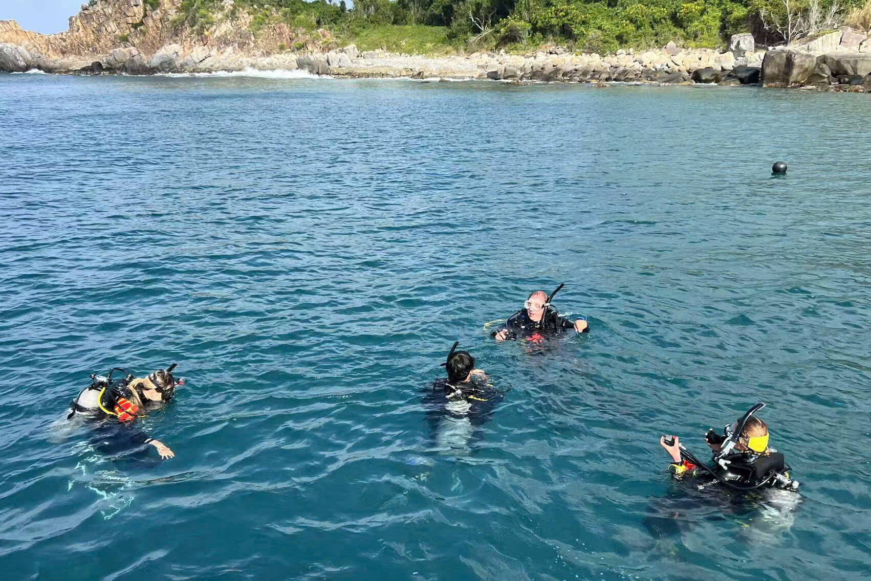 Duiktocht vanaf het Whale Island Resort in Vietnam