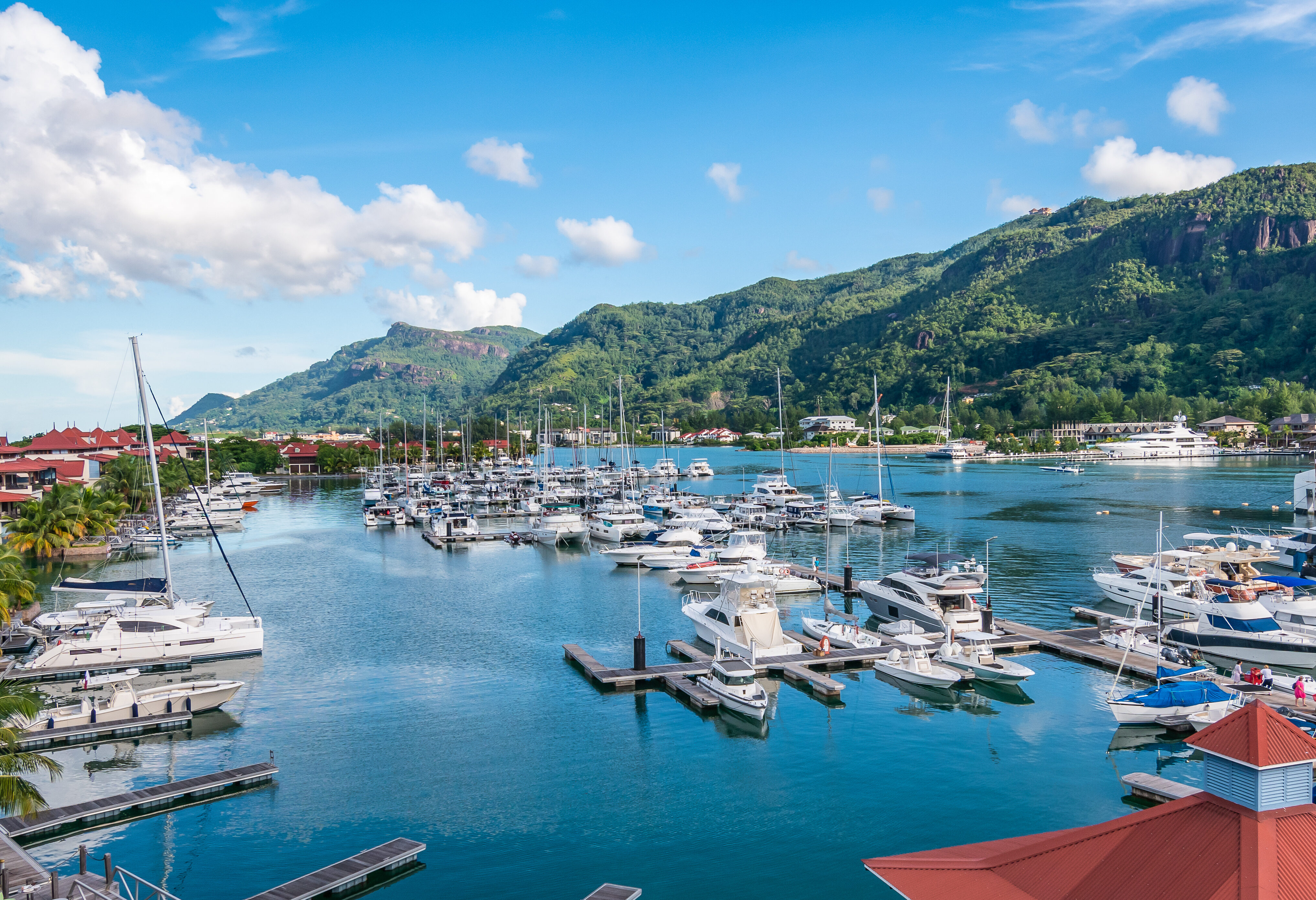 Jachthaven van Victoria in de Seychellen