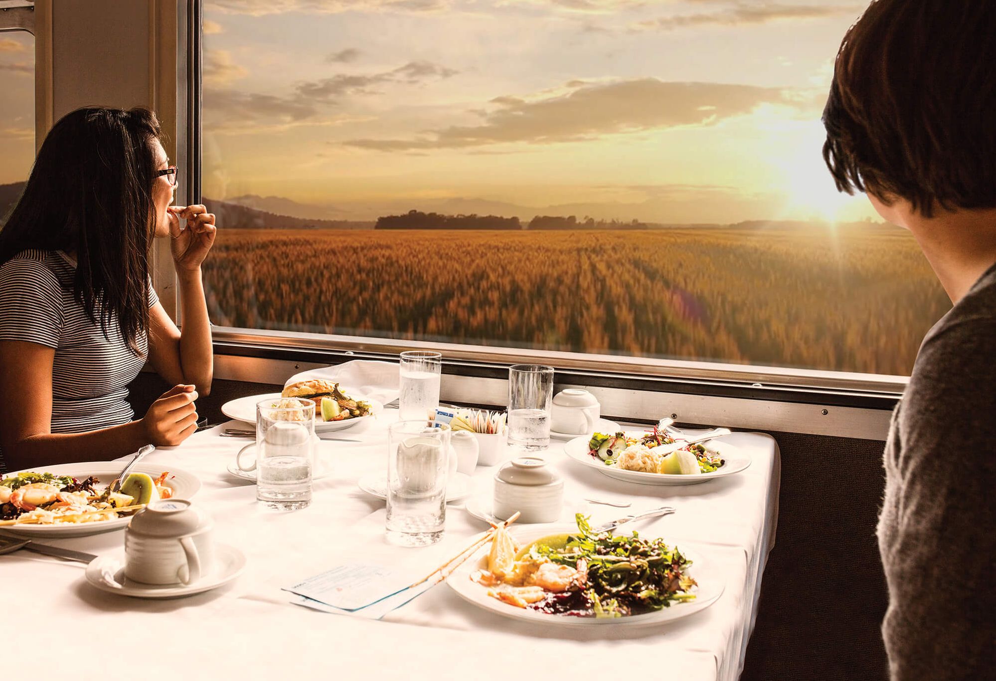 Dineren aanboord van de trein