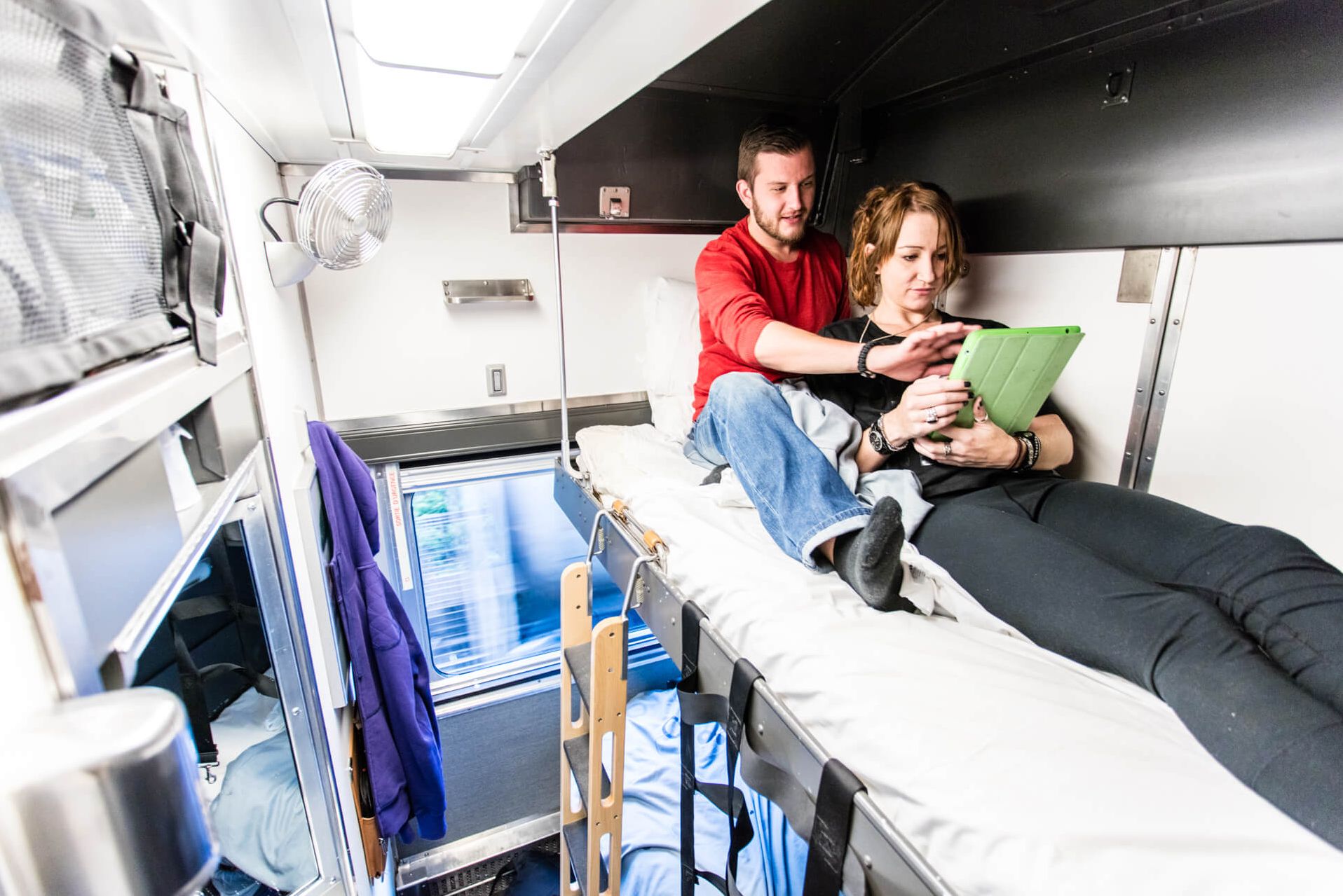 Slaap cabine in de trein