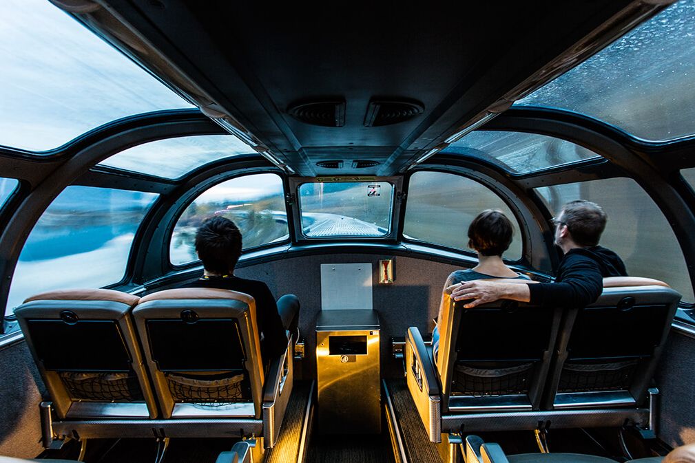 Panorama zicht tijdens de treinreis