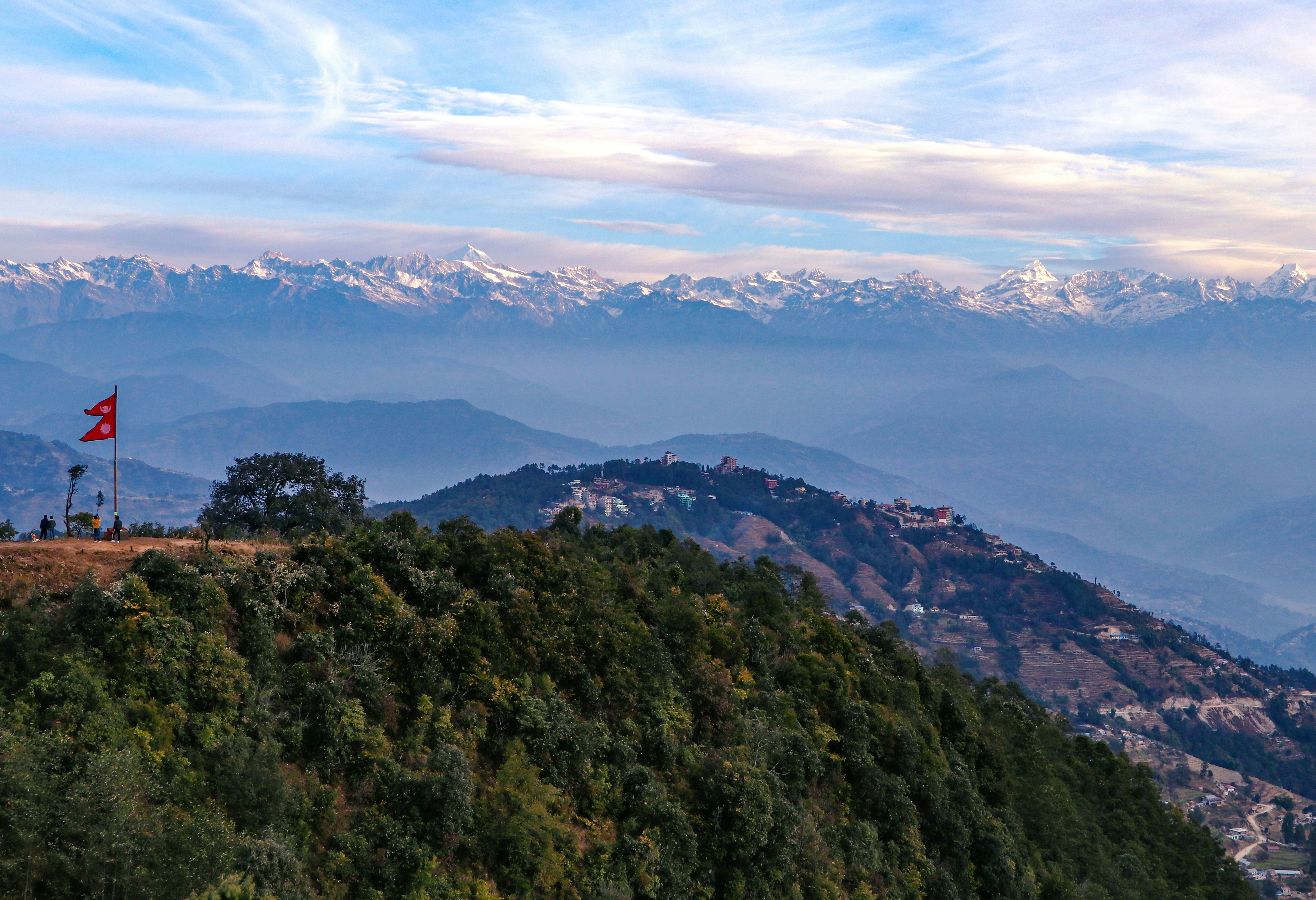 Nepal Nagarkot Uitzicht Himalaya