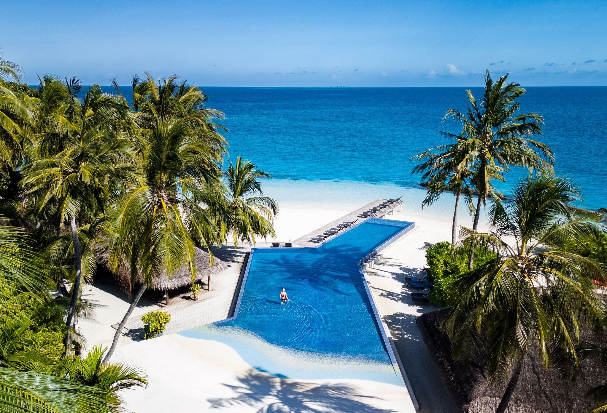 Malediven Noord Male Atol Niva Kuramathi Zwembad