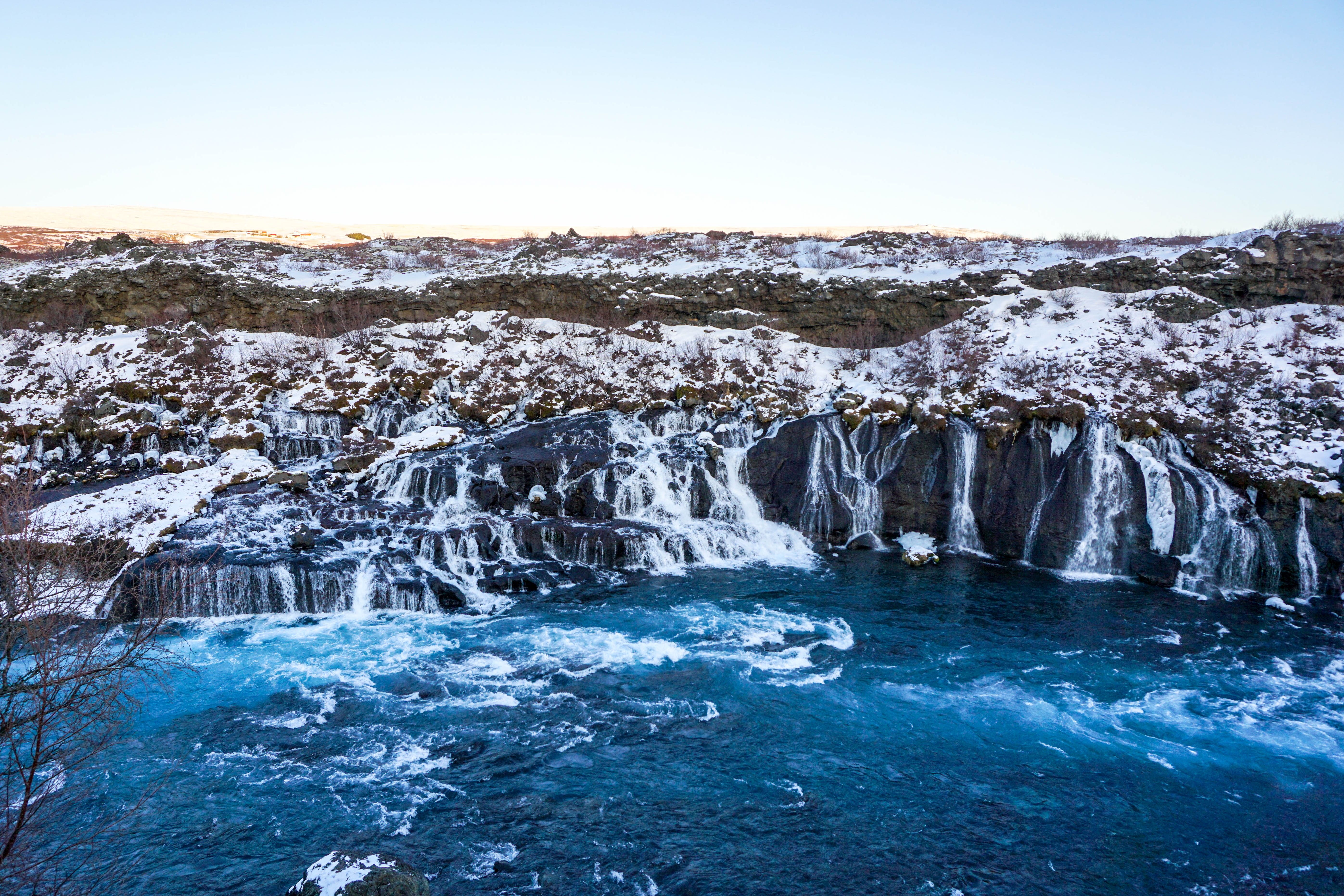 IJsland Borgafjordur Hraunfossar
