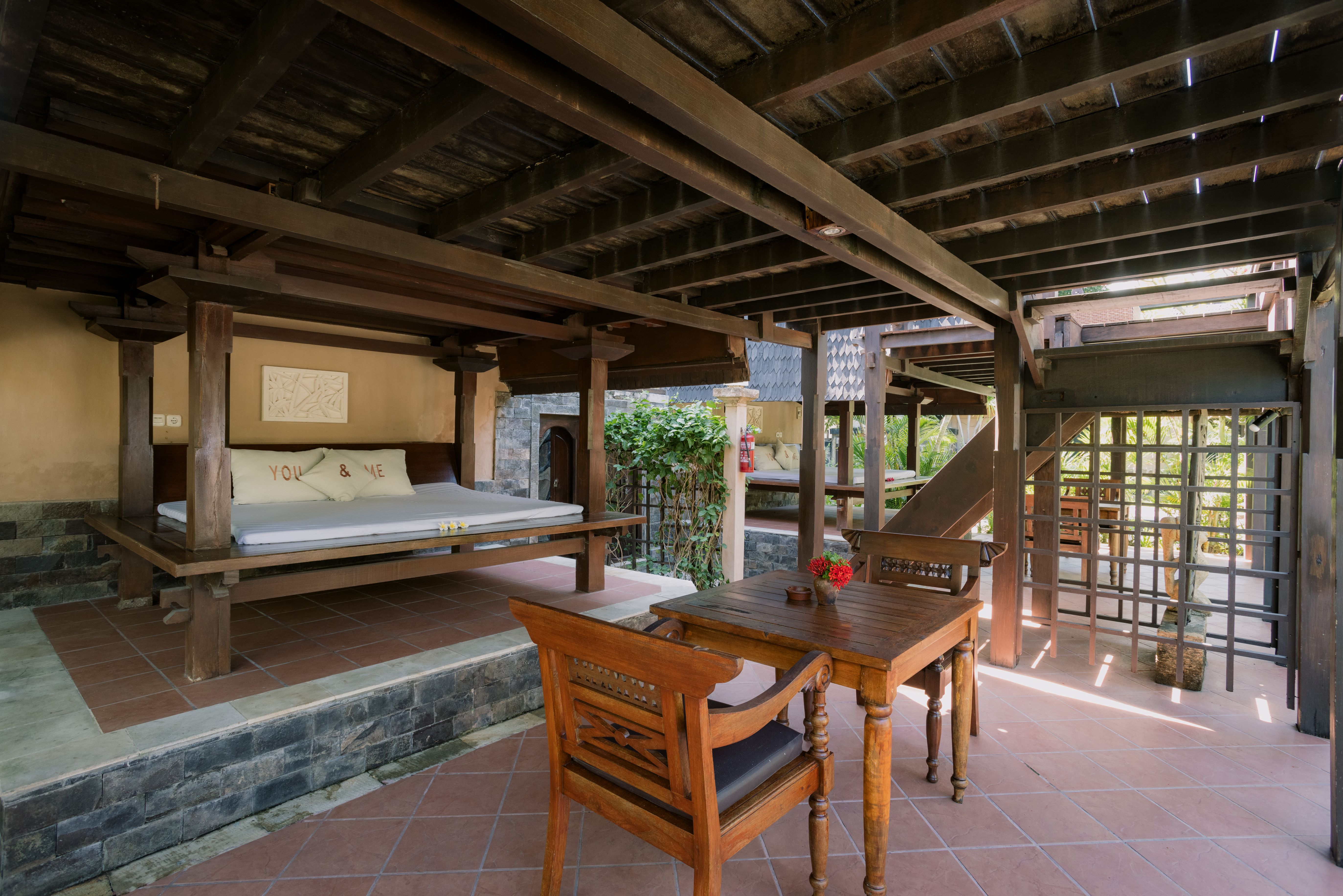 Indonesie Gili Trawangan Vila Ombak Traditional Lumbung Hut