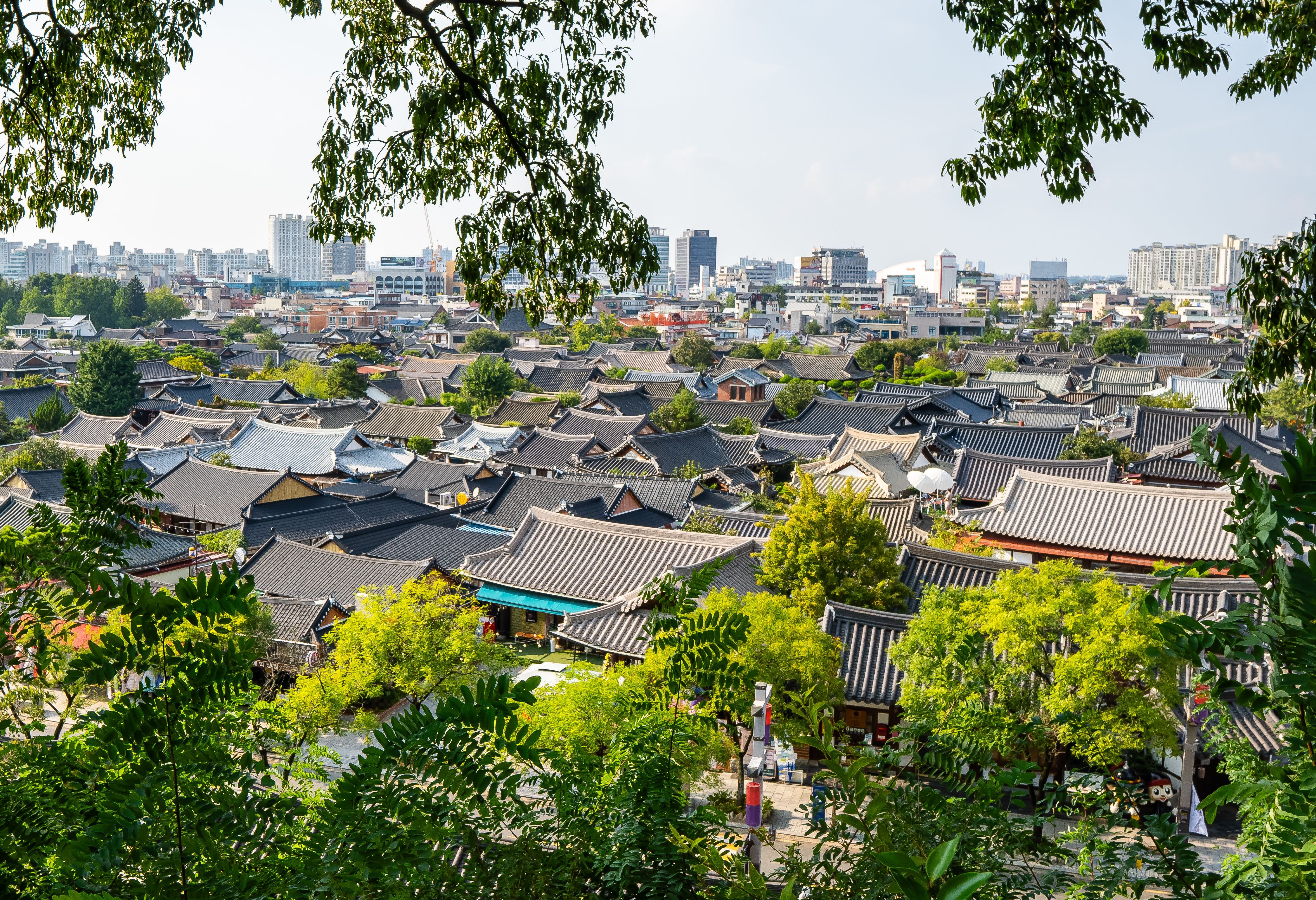 Jeonju met uizicht op Hanok Village