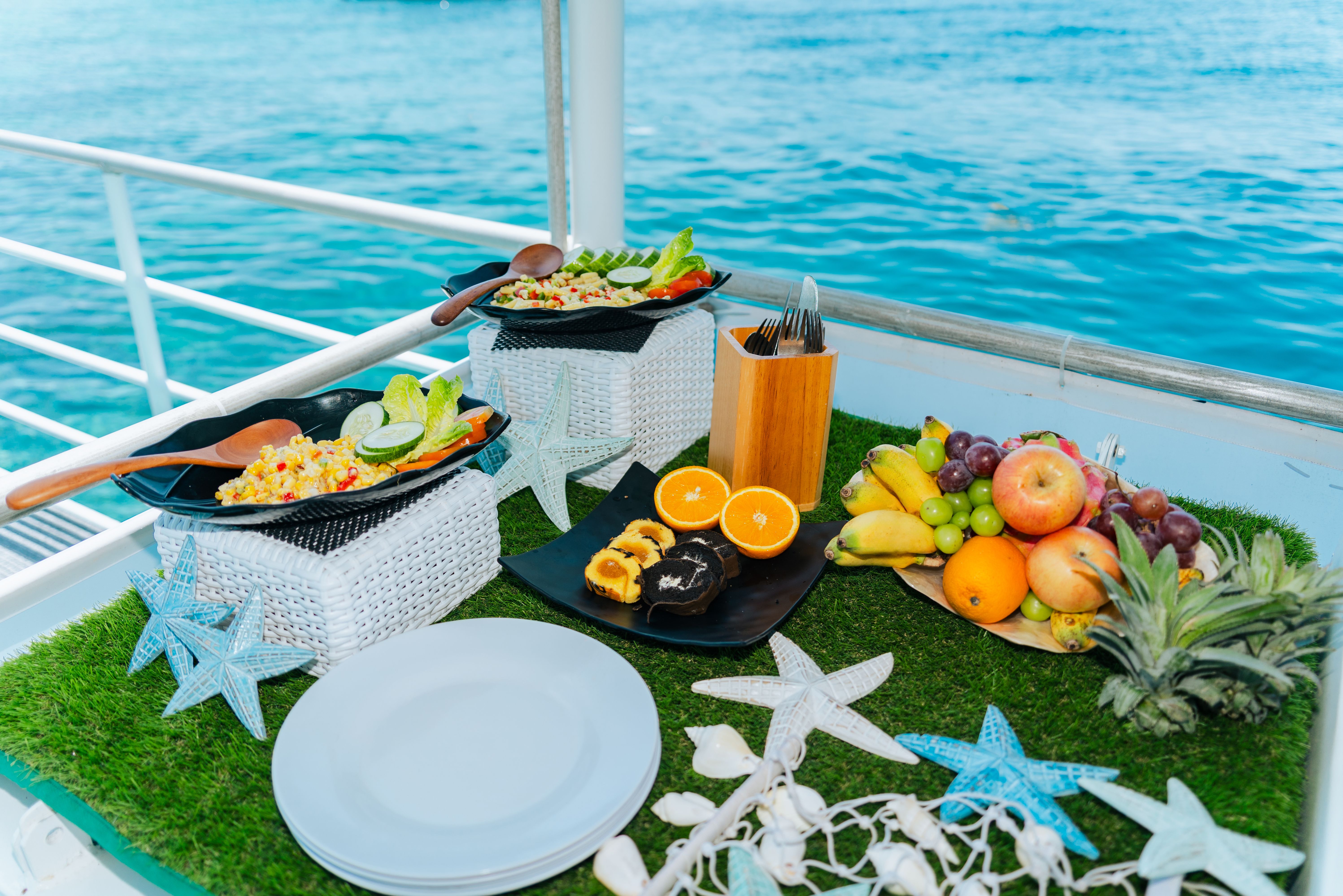 Lunch tijdens de boottocht