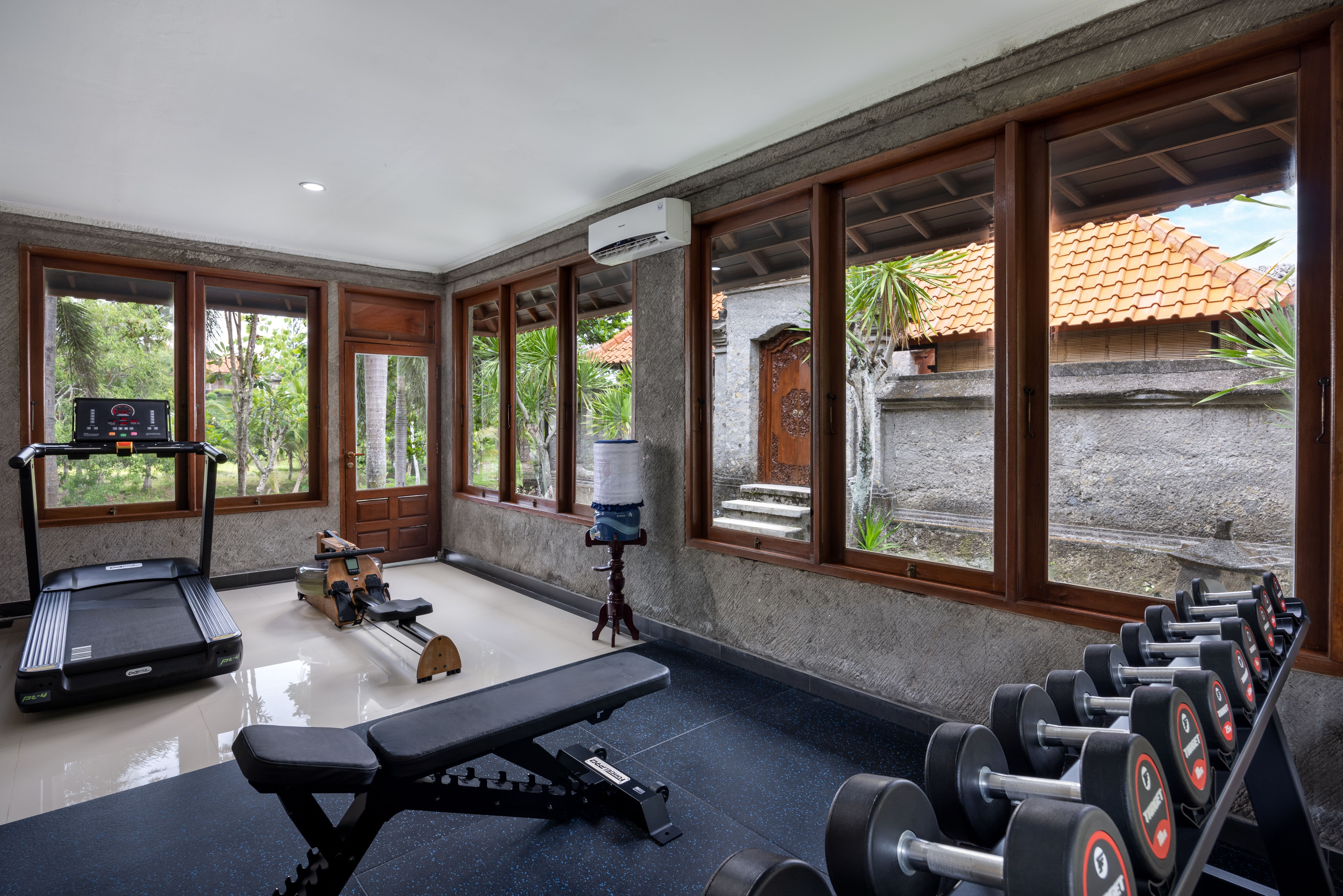 Fitnessruimte in het Santi Mandala in regio Ubud op Bali