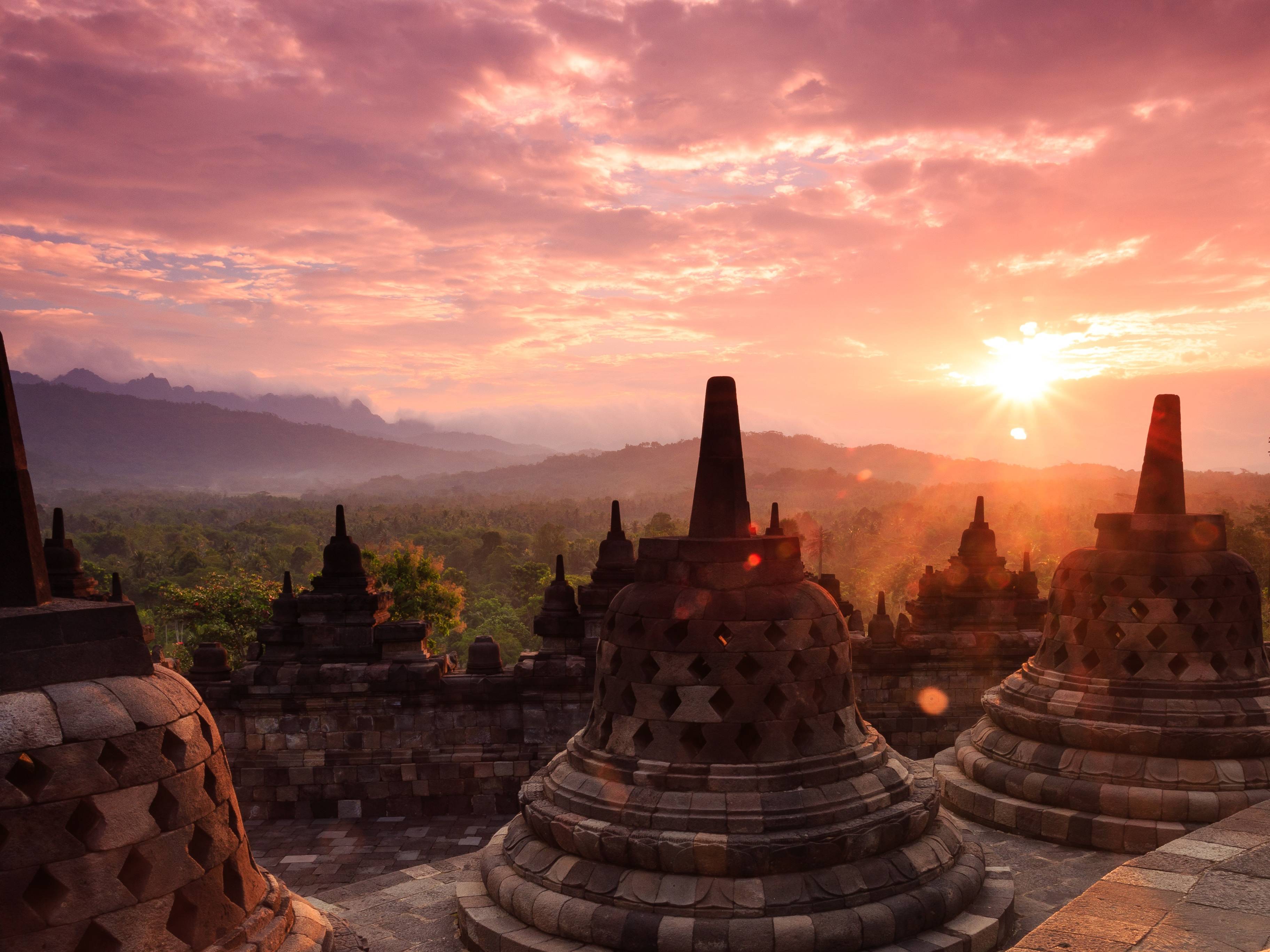 borobudur-zonsondergang