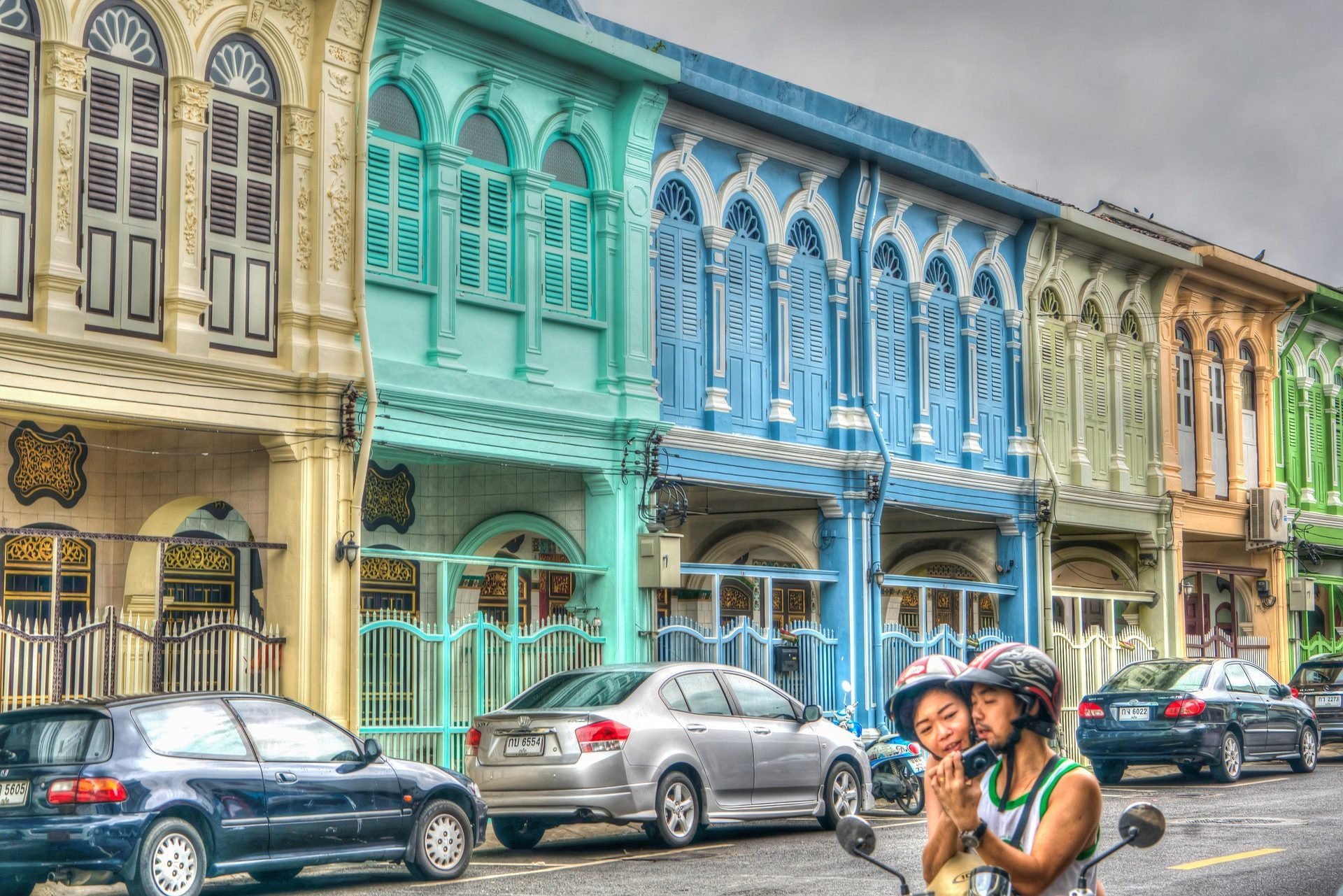 Phuket Old Town in Phuket in Thailand