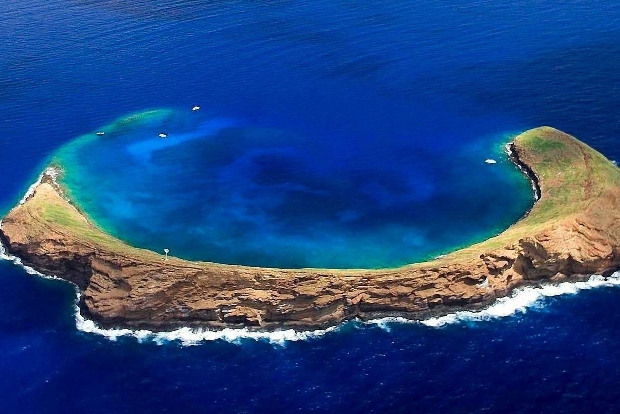 Molokini-krater-rif op Hawaii