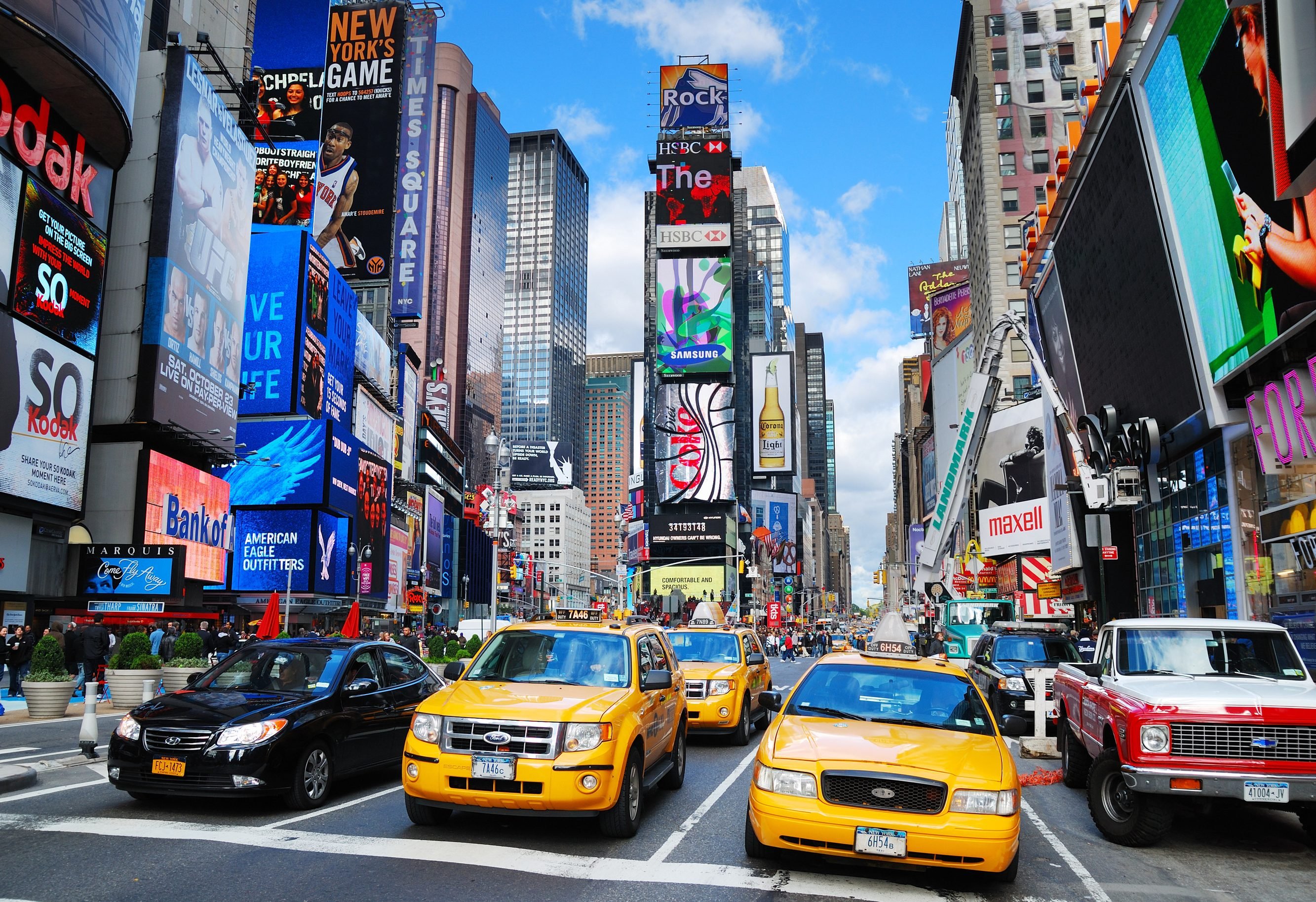 De drukte van Times Square, New York