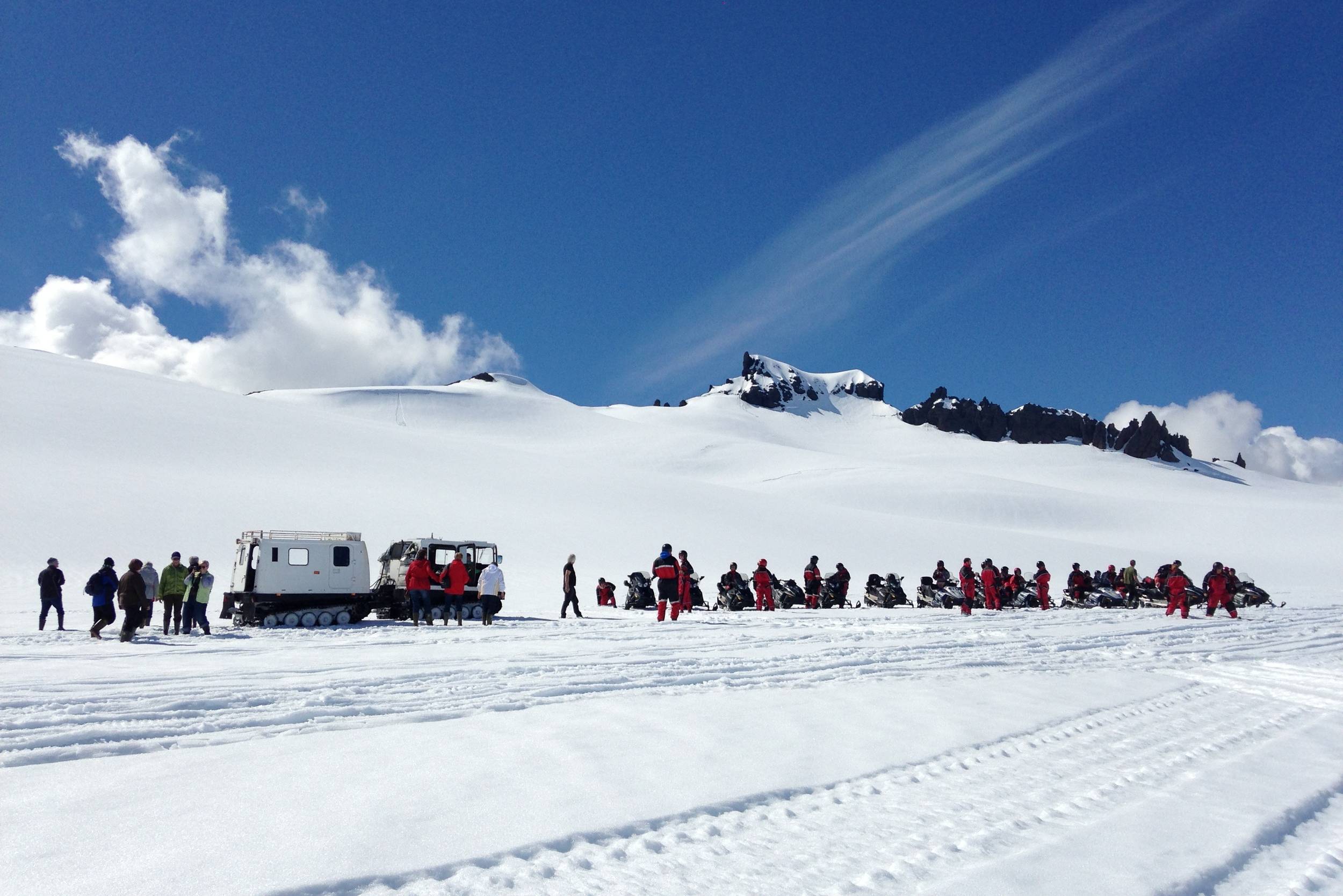 Sneeuwscooter tocht in IJsland
