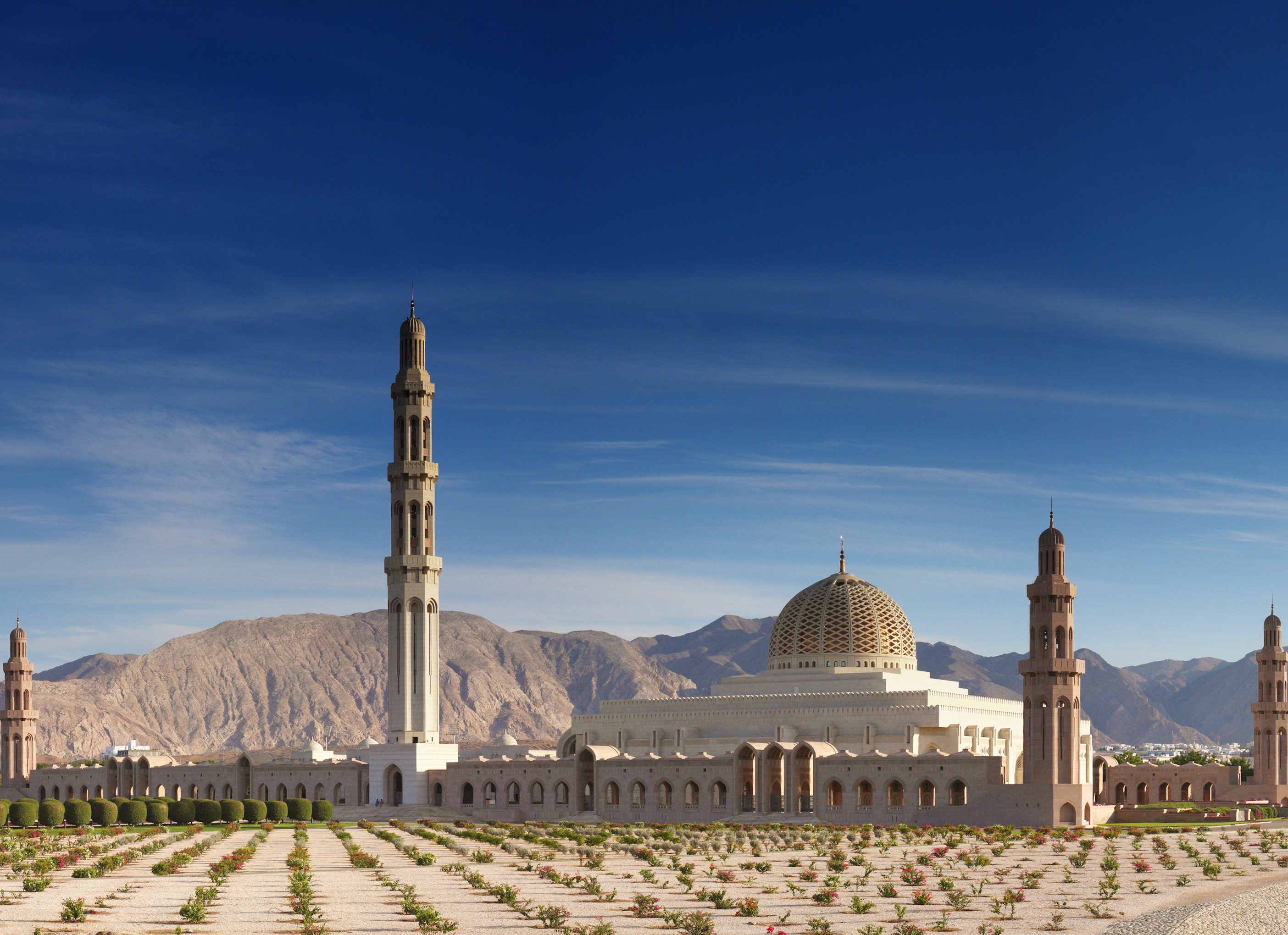 Sultan Qaboos moskee in Muscat in Oman