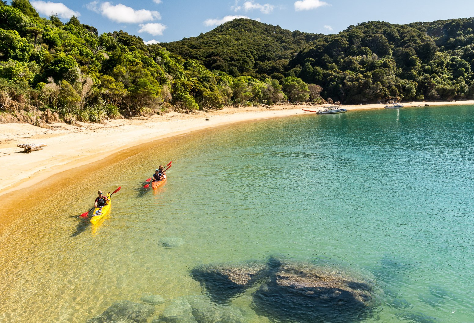 Kayakken in Abel Tasman NP Nieuw Zeeland