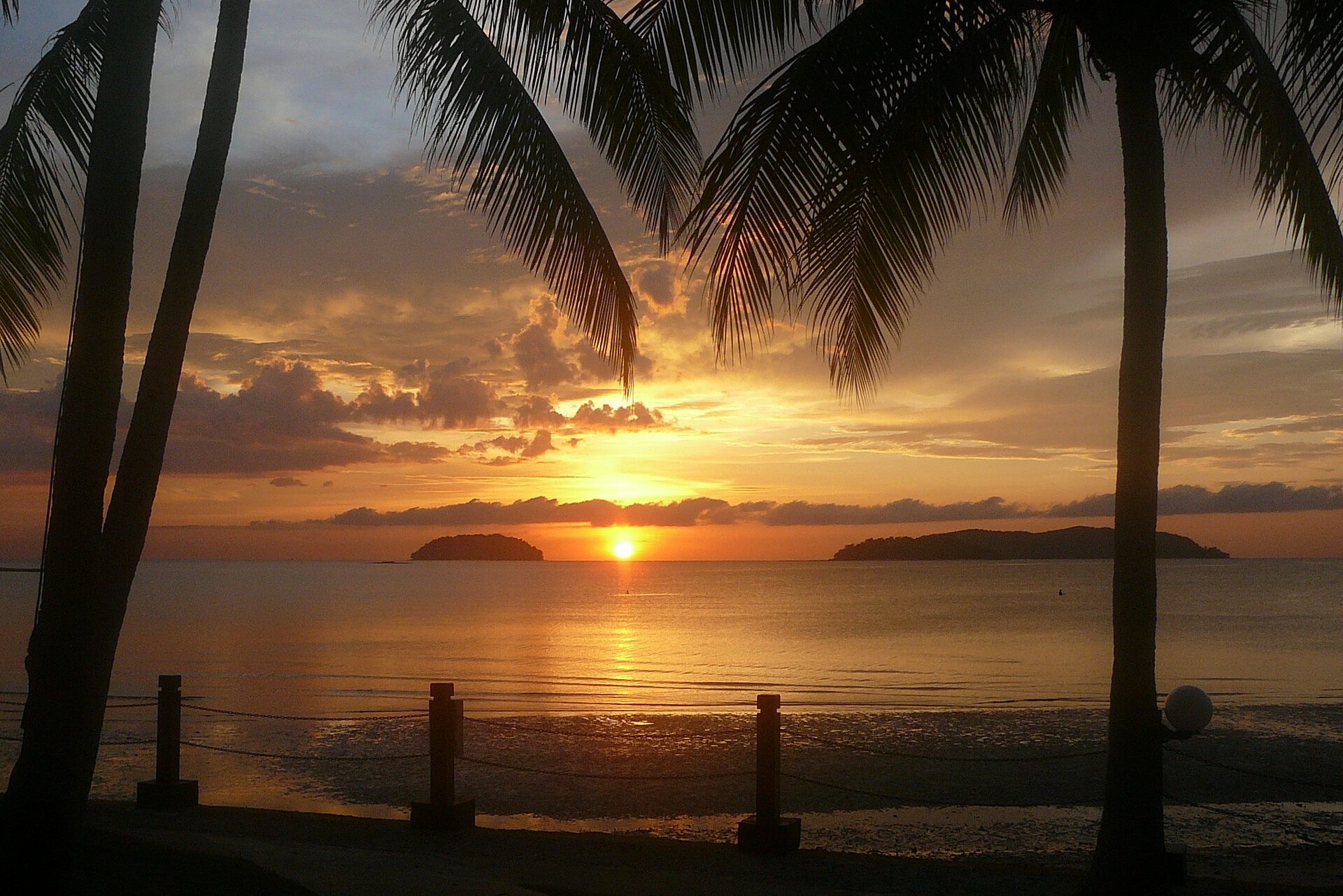 Maleisie Sabah Borneo Kota Kinabalu Zonsondergang