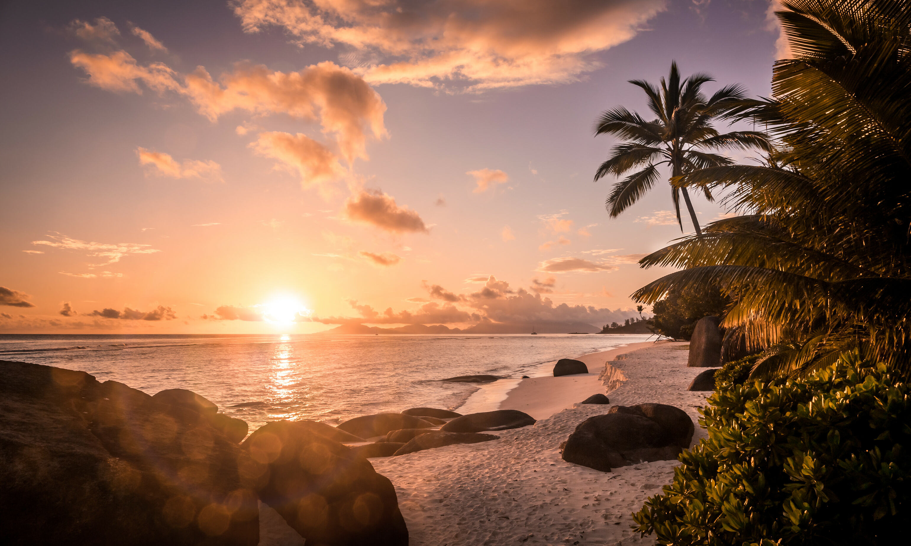 seychellen zonsondergang